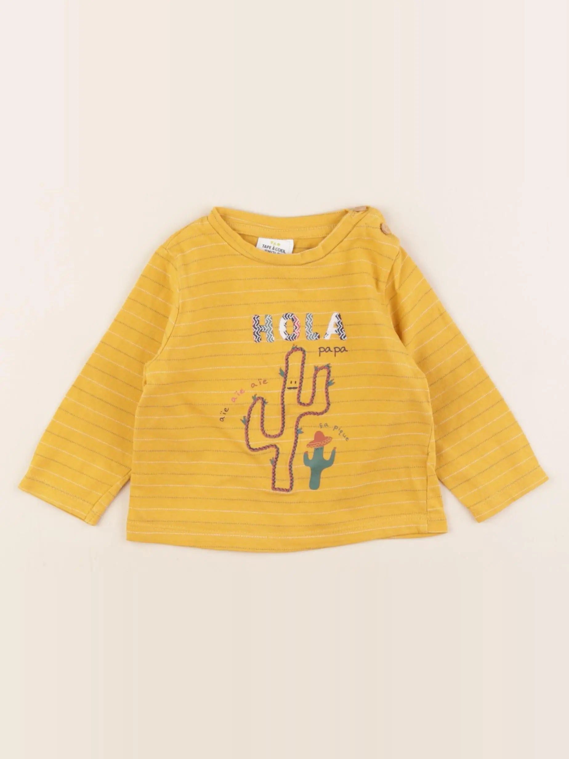 Tape à l'oeil - tee-shirt jaune - 12 mois