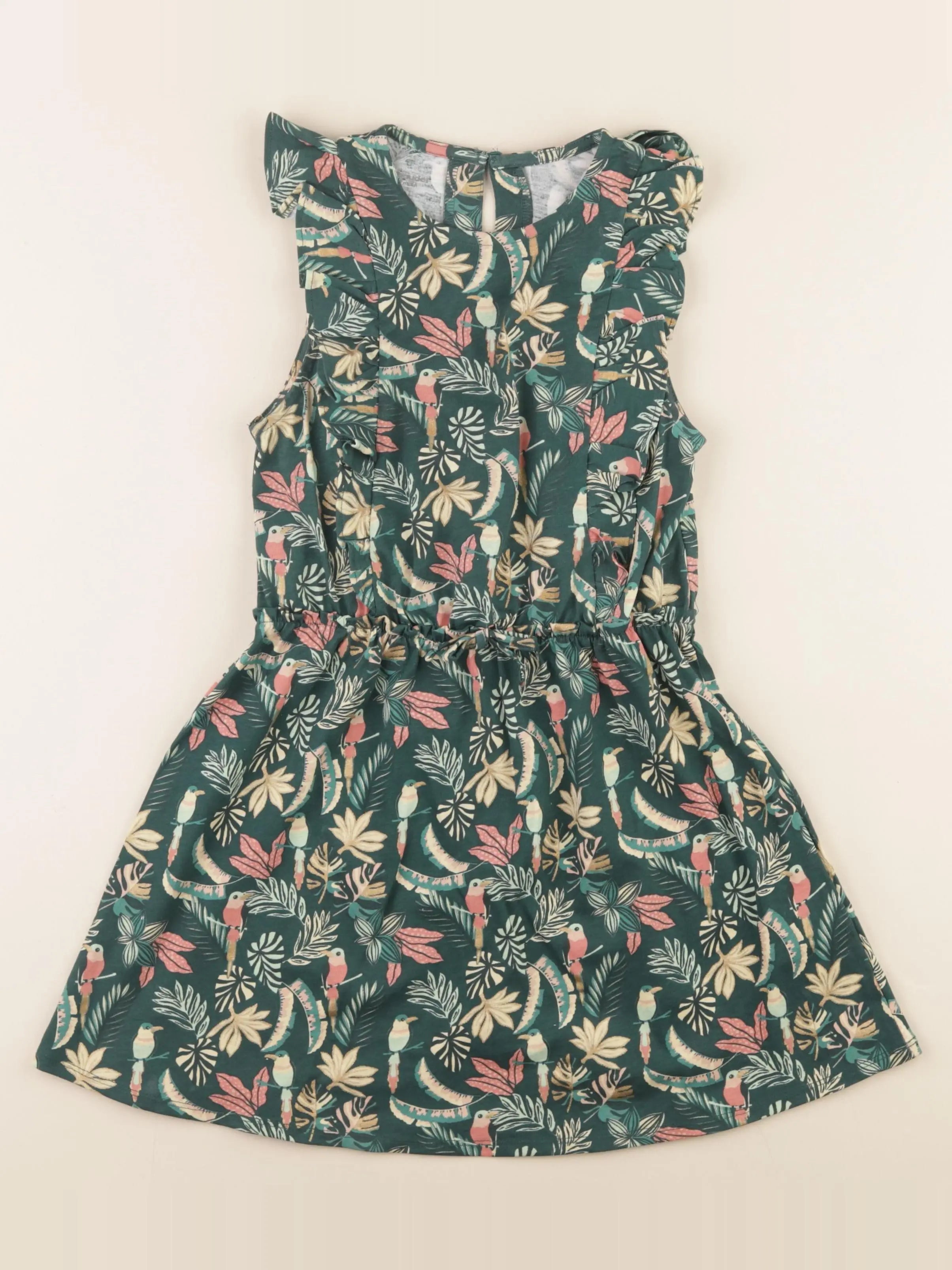 Vertbaudet - robe vert - 8 ans