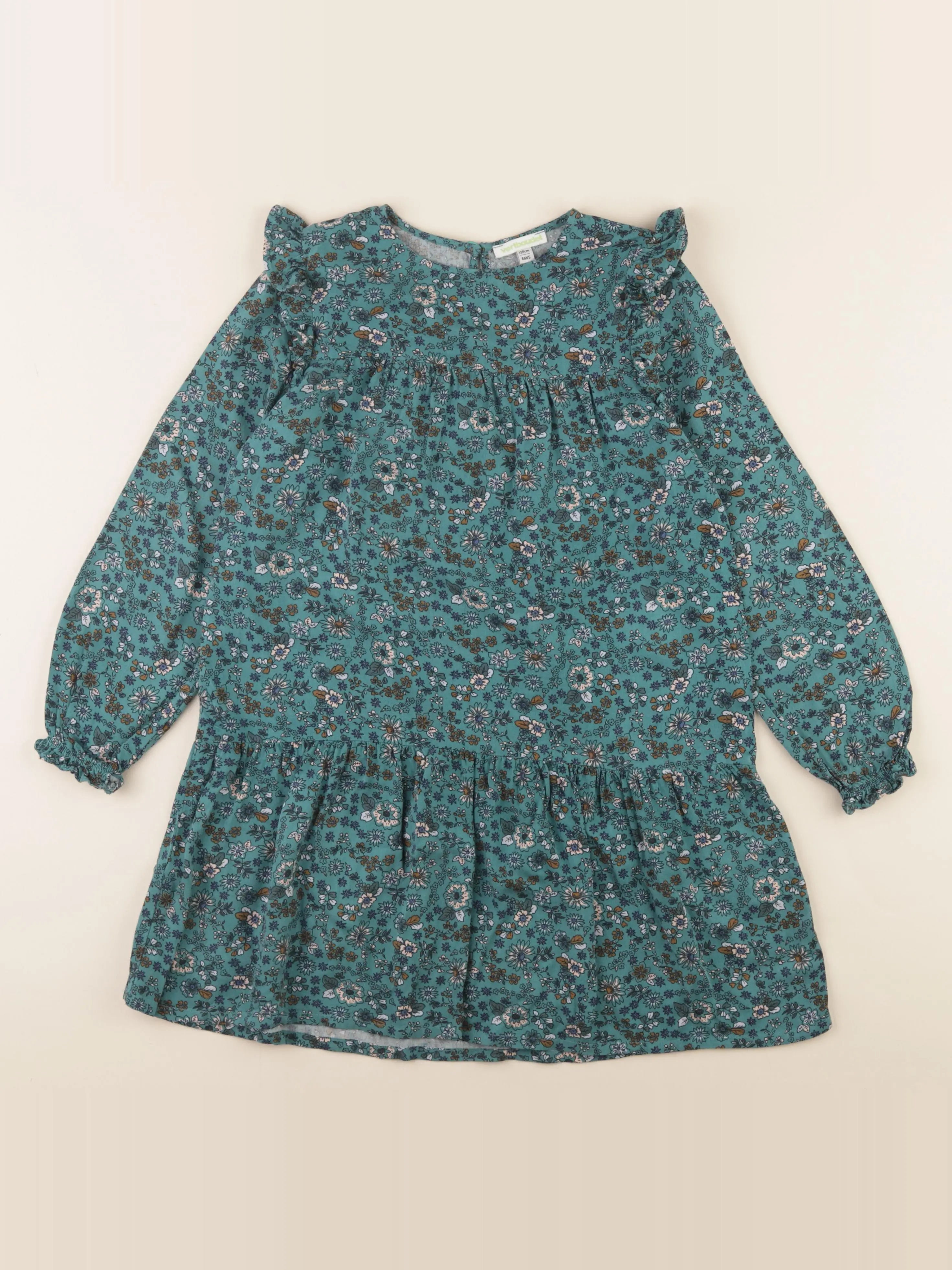 Vertbaudet - robe vert - 8 ans