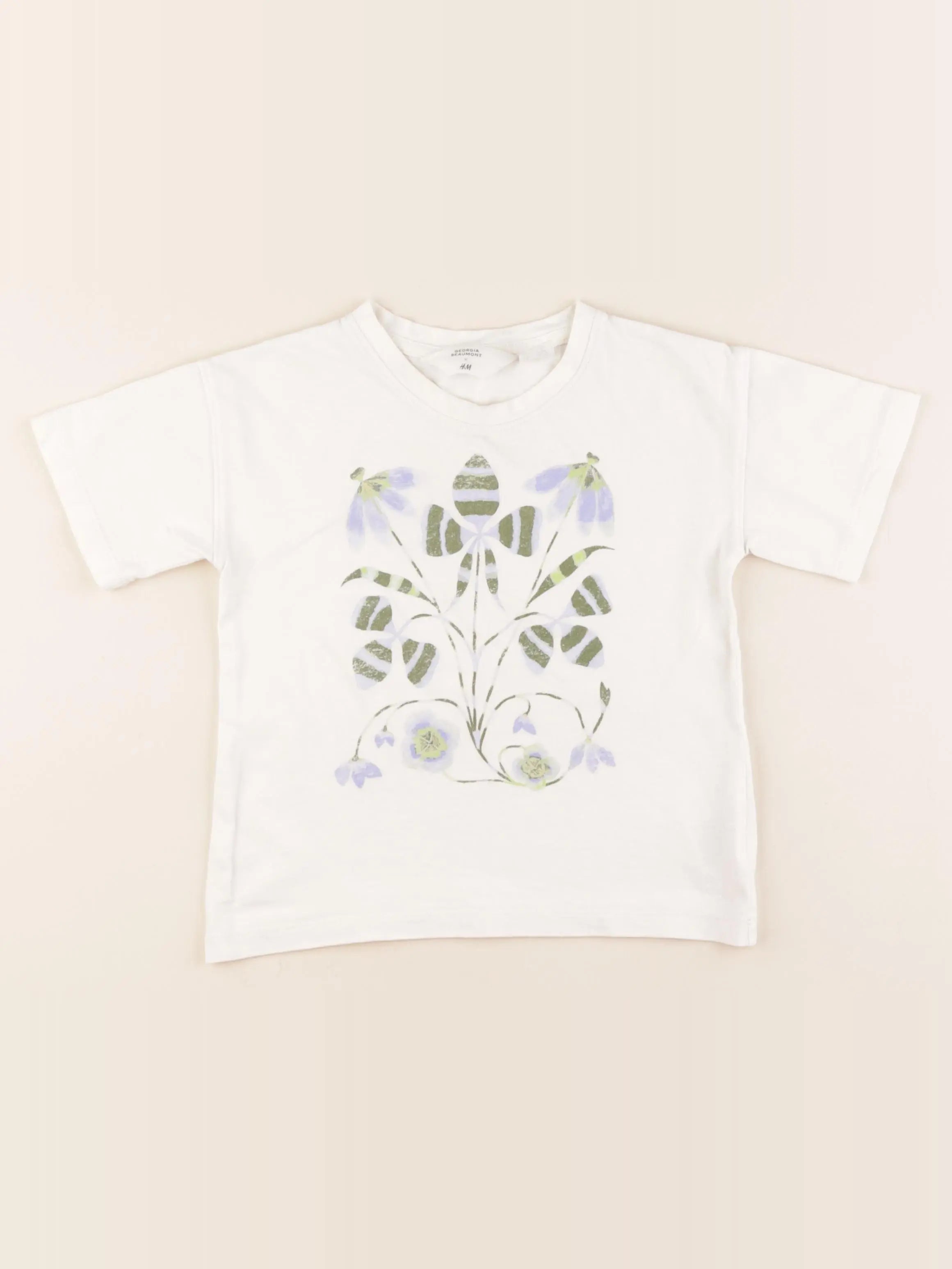 H&M - tee-shirt blanc - 2/3 ans