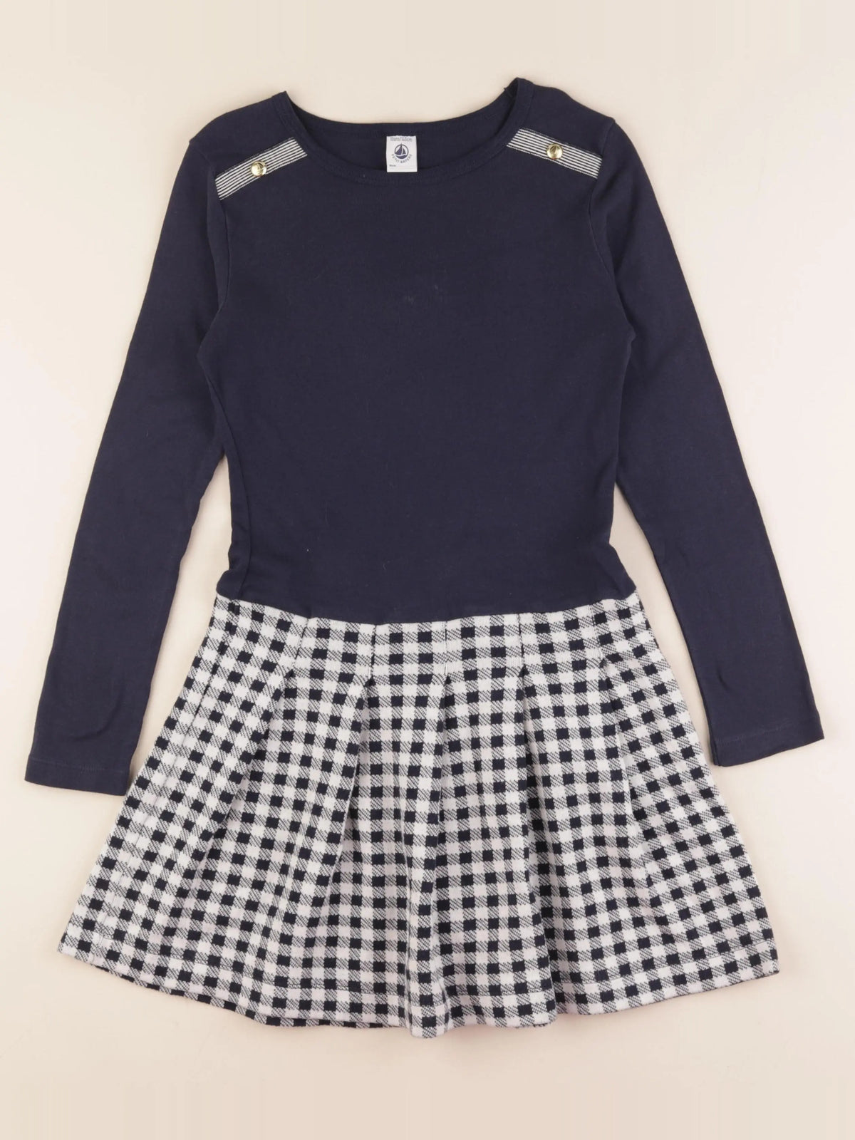 Petit Bateau - robe bleu - 10 ans
