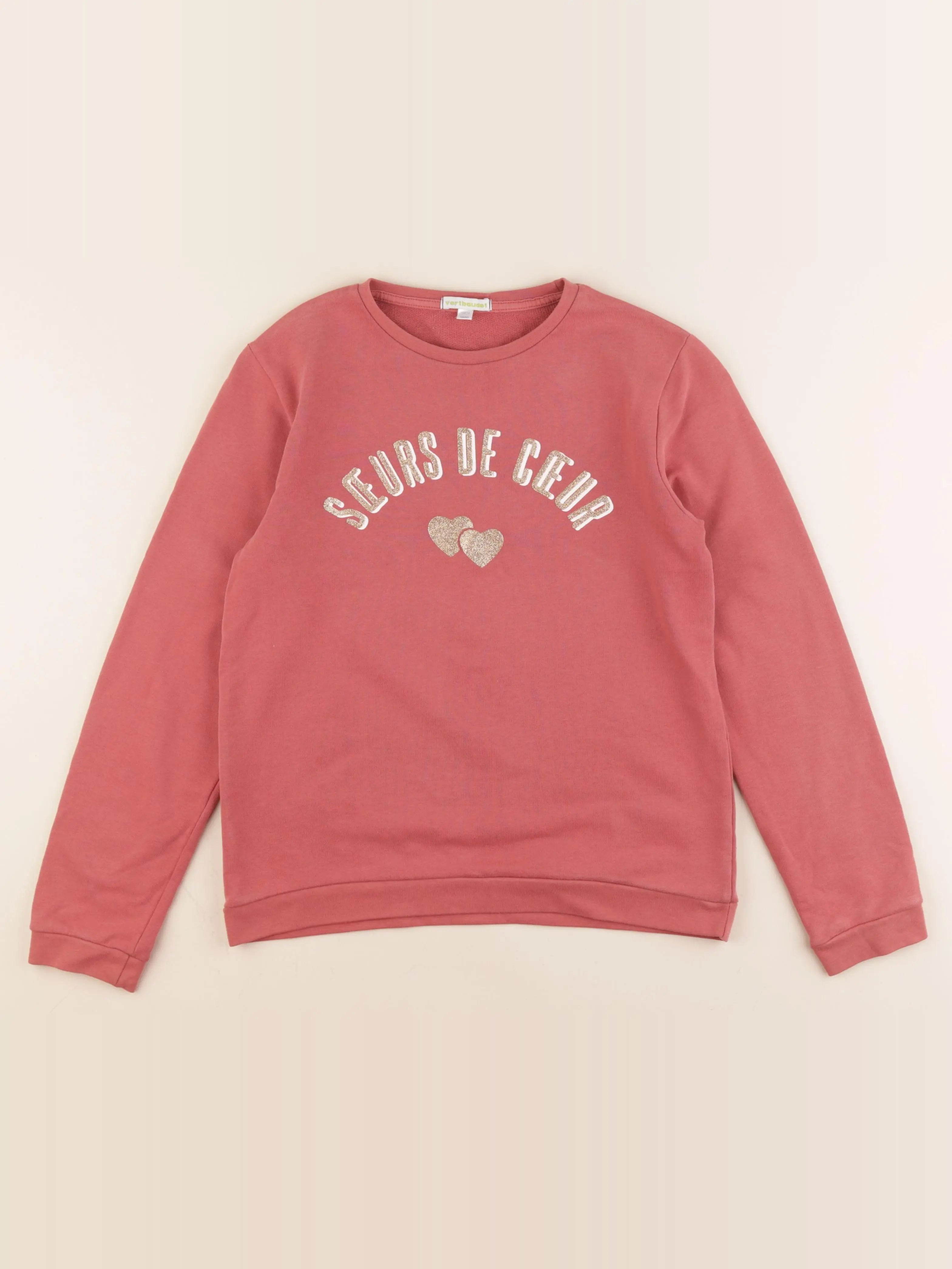 Vertbaudet - sweat rose - 14 ans