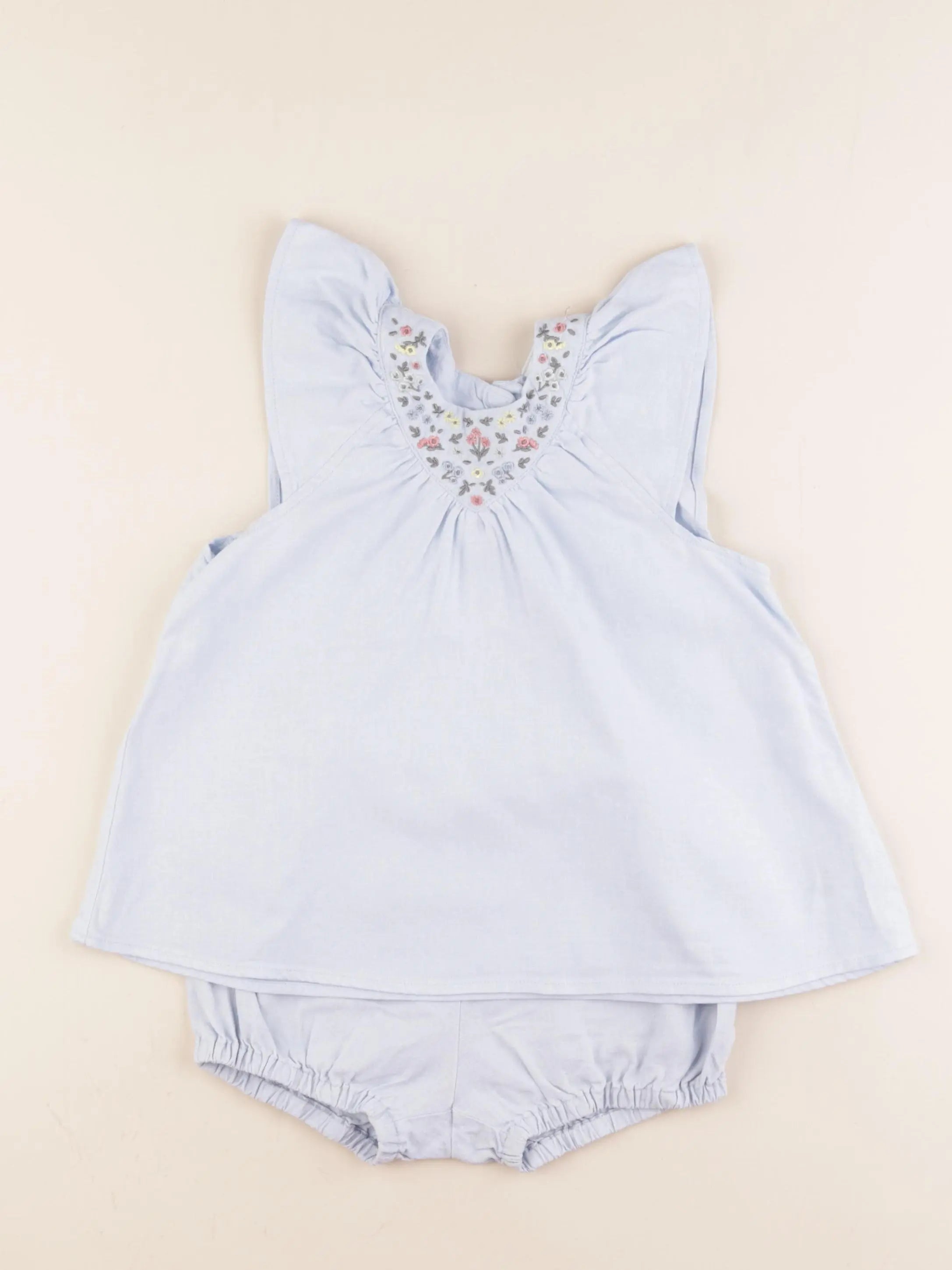 H&M - robe bleu - 2/3 ans