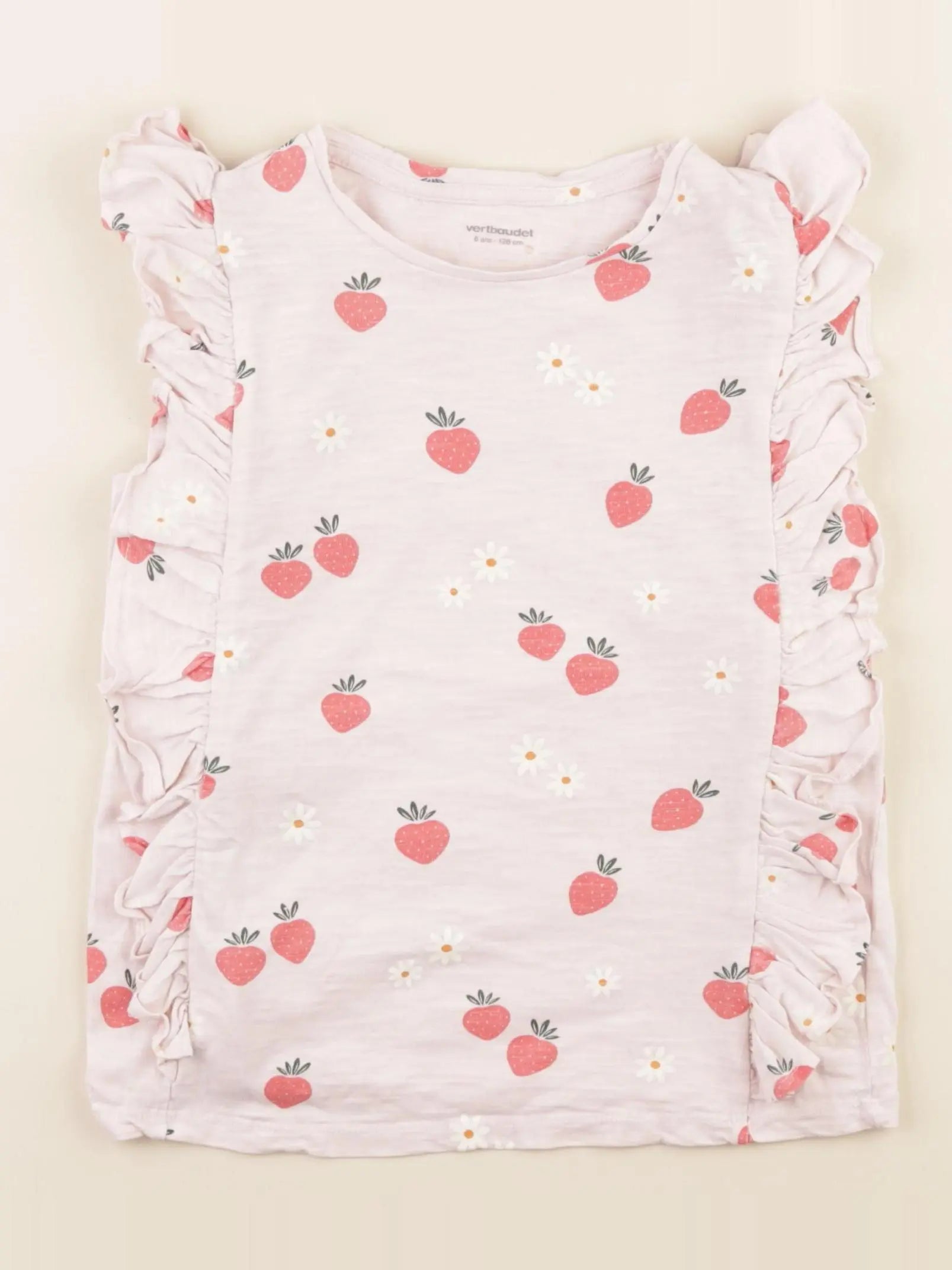 Vertbaudet - tee-shirt rose - 8 ans