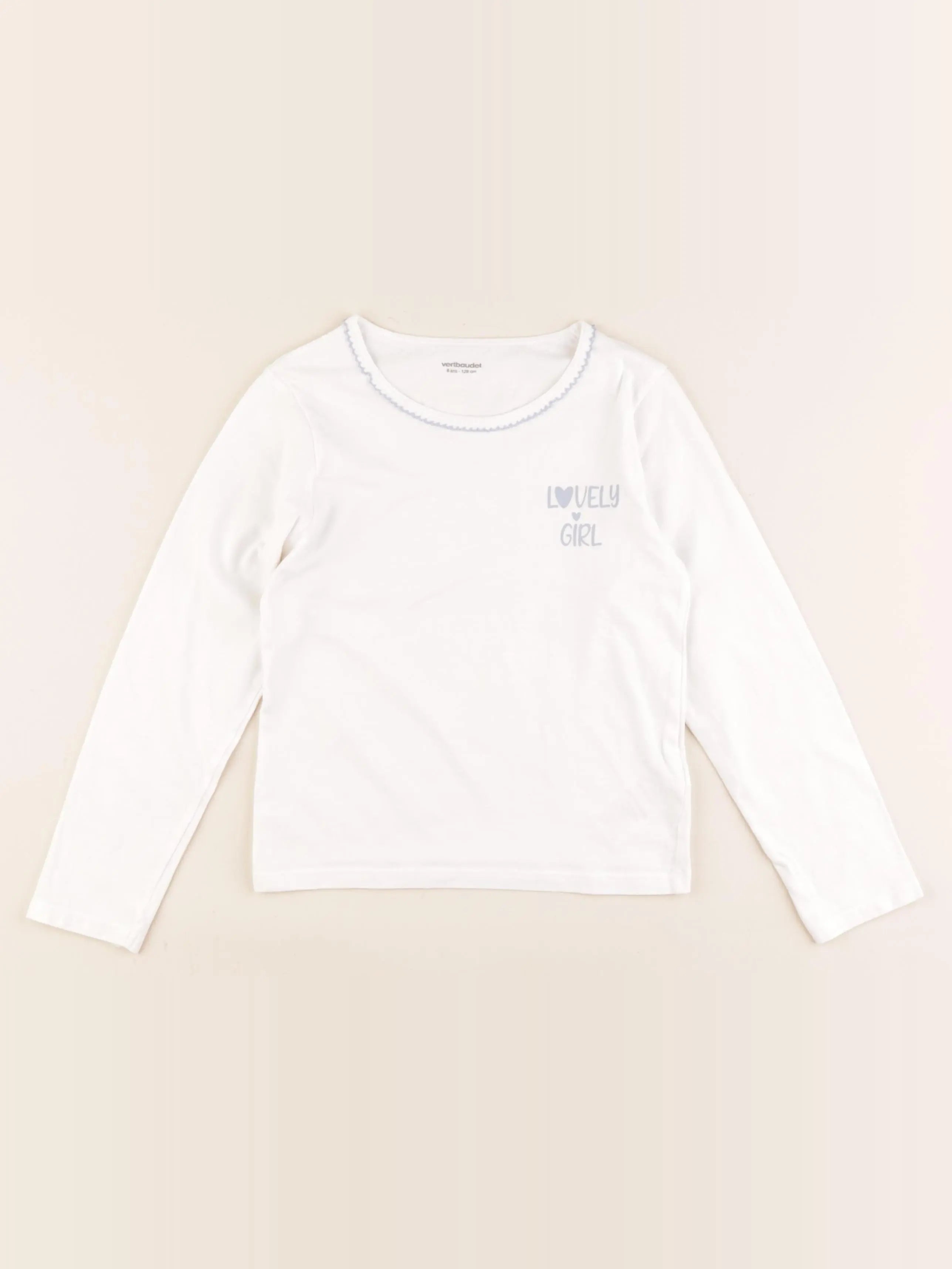 Vertbaudet - maillot de corps blanc - 8 ans