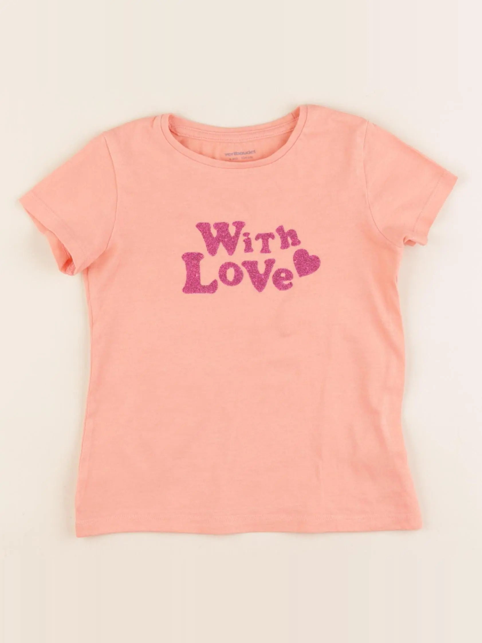 Vertbaudet - tee-shirt orange - 4 ans