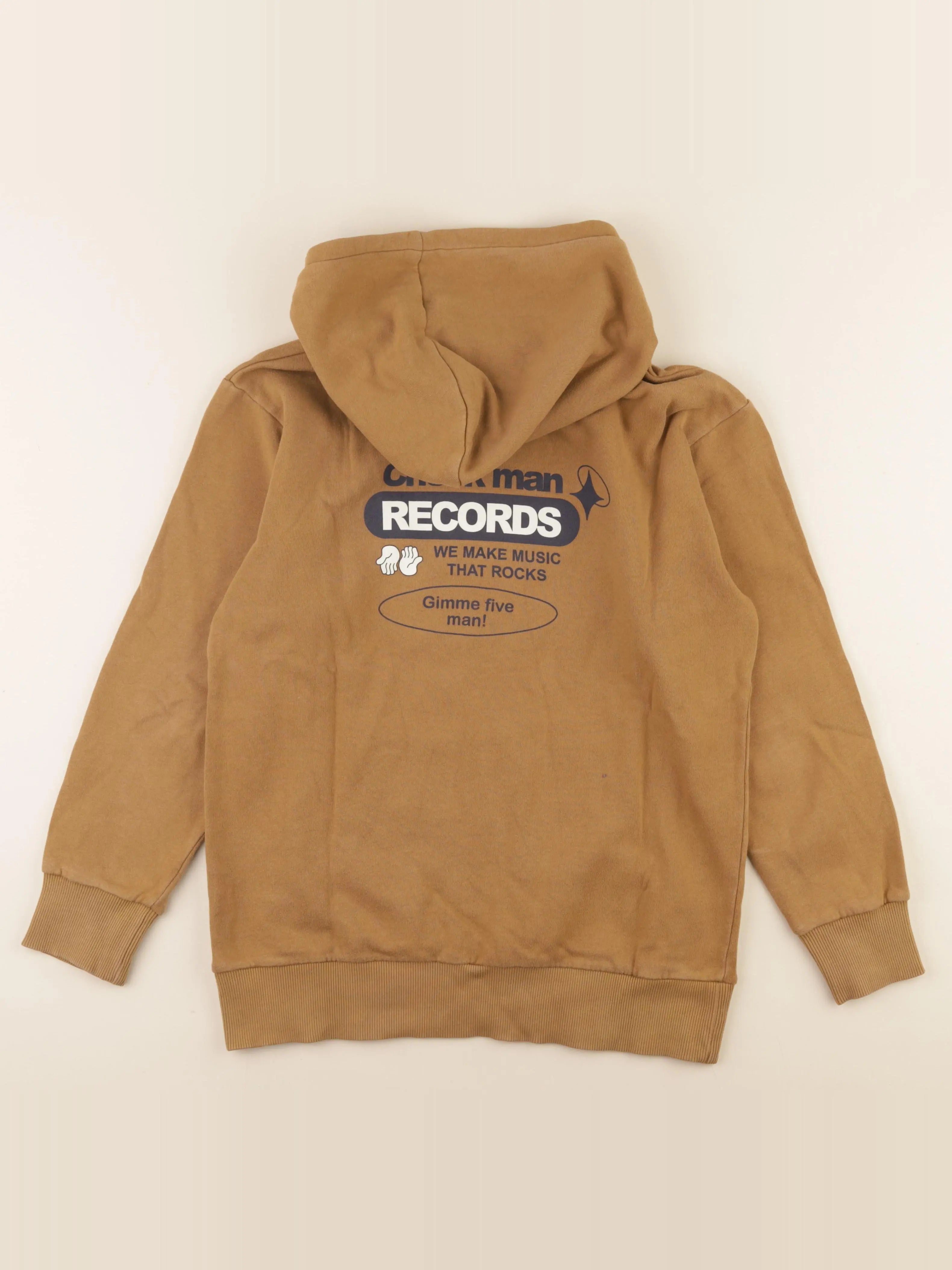 Hundred Pieces - sweat imprimé au dos marron - 12 ans