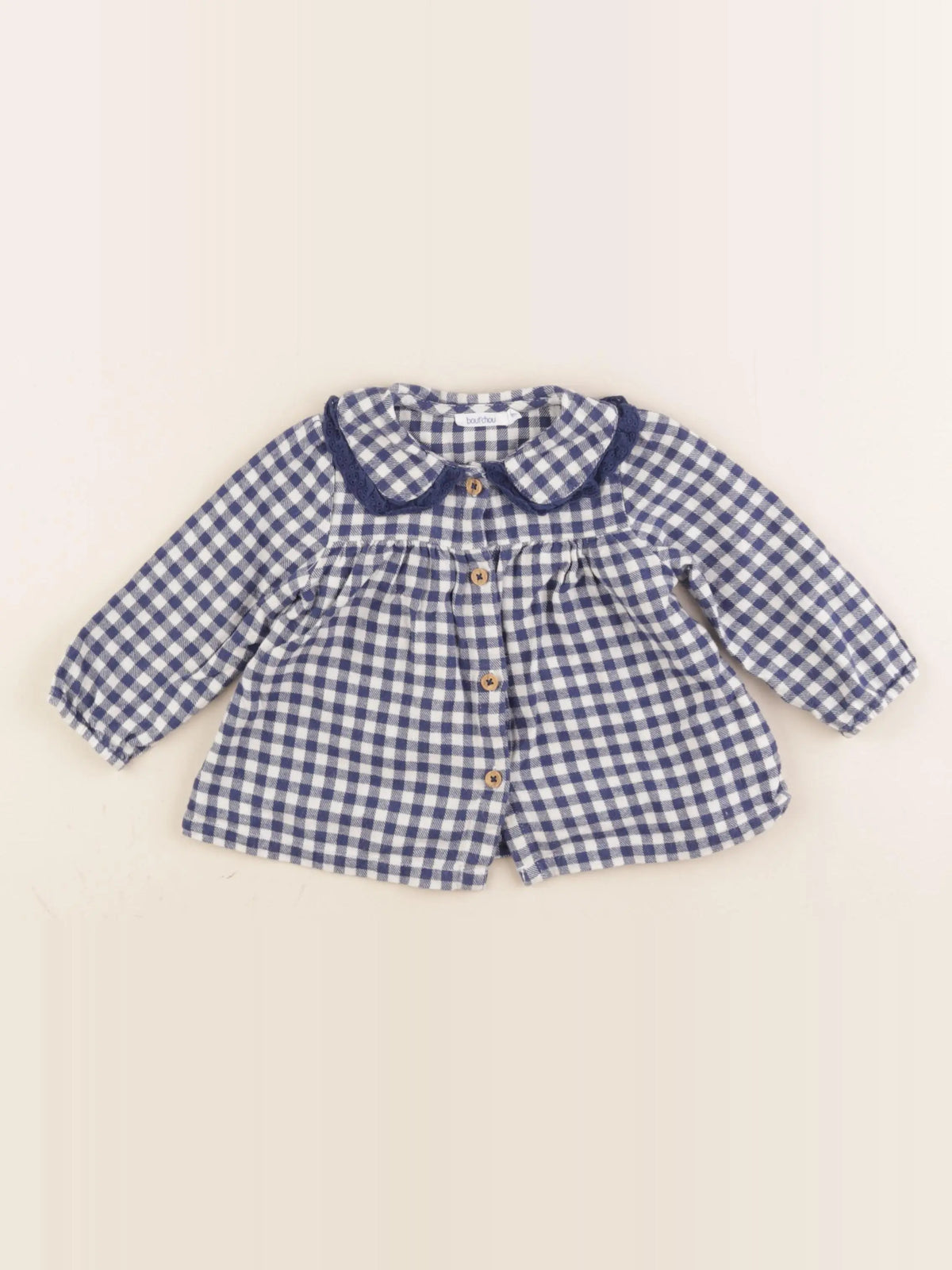 Boutchou - blouse bleu - 9 mois