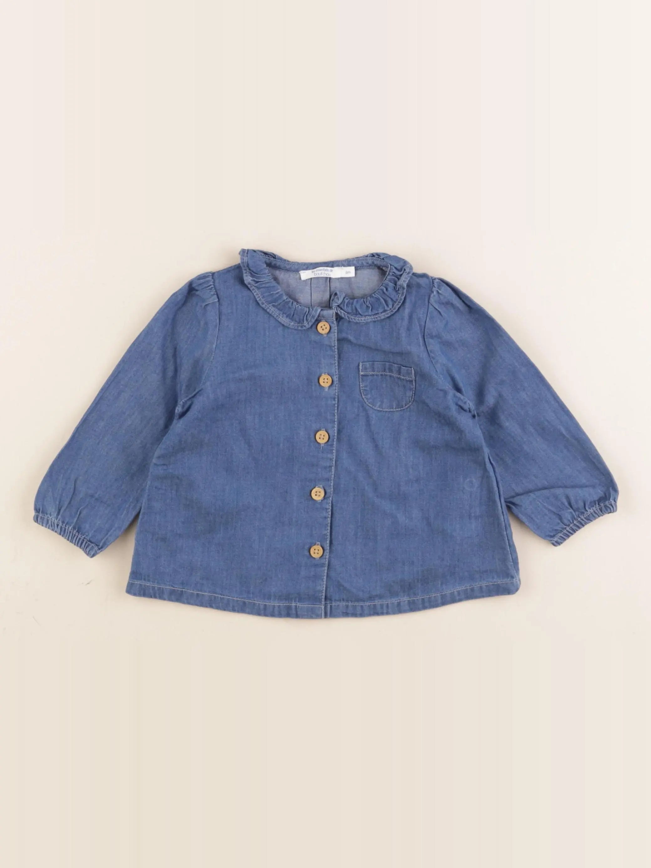 Boutchou - blouse bleu - 6 mois