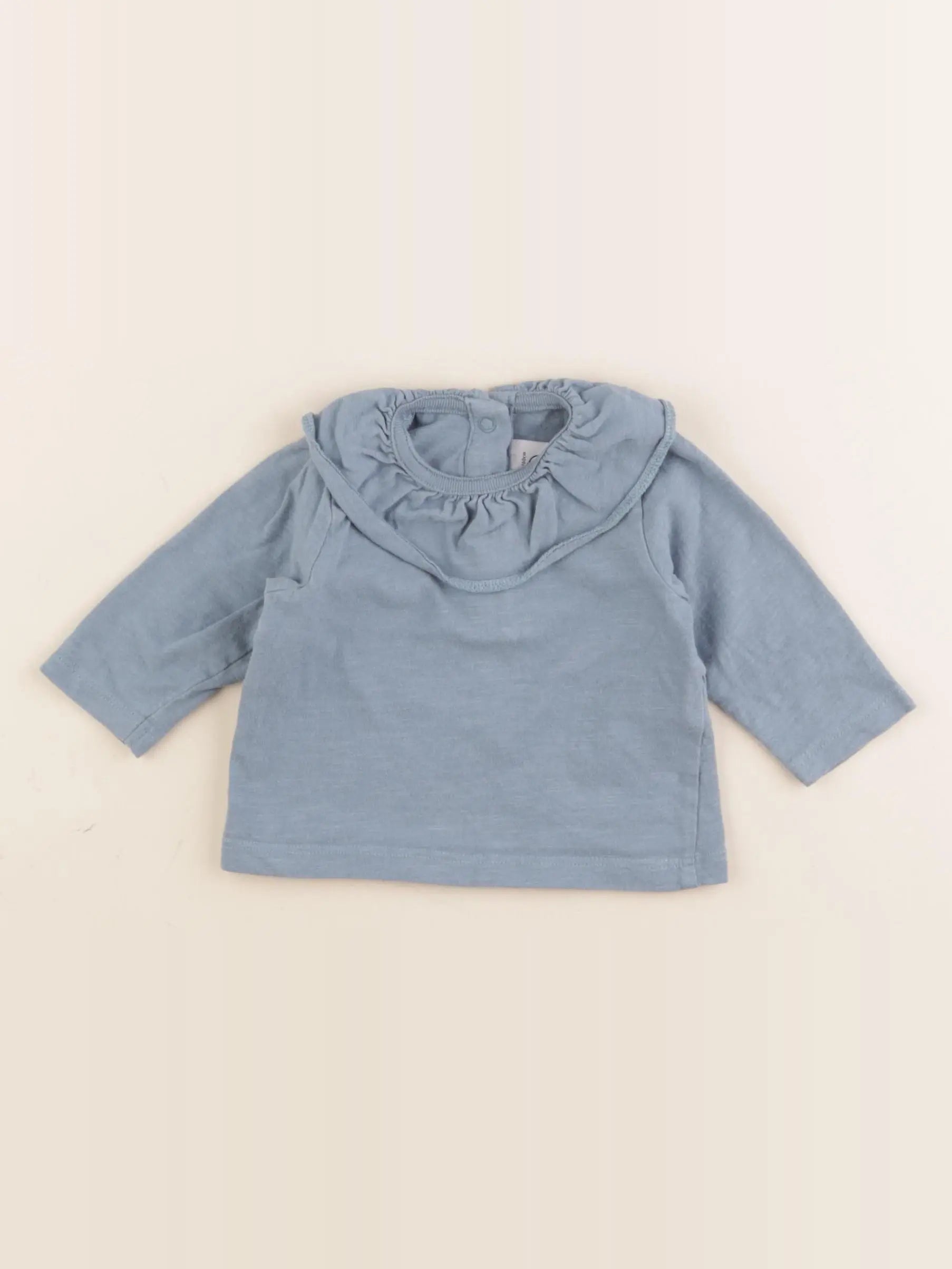 Petit Bateau - tee-shirt bleu - 3 mois