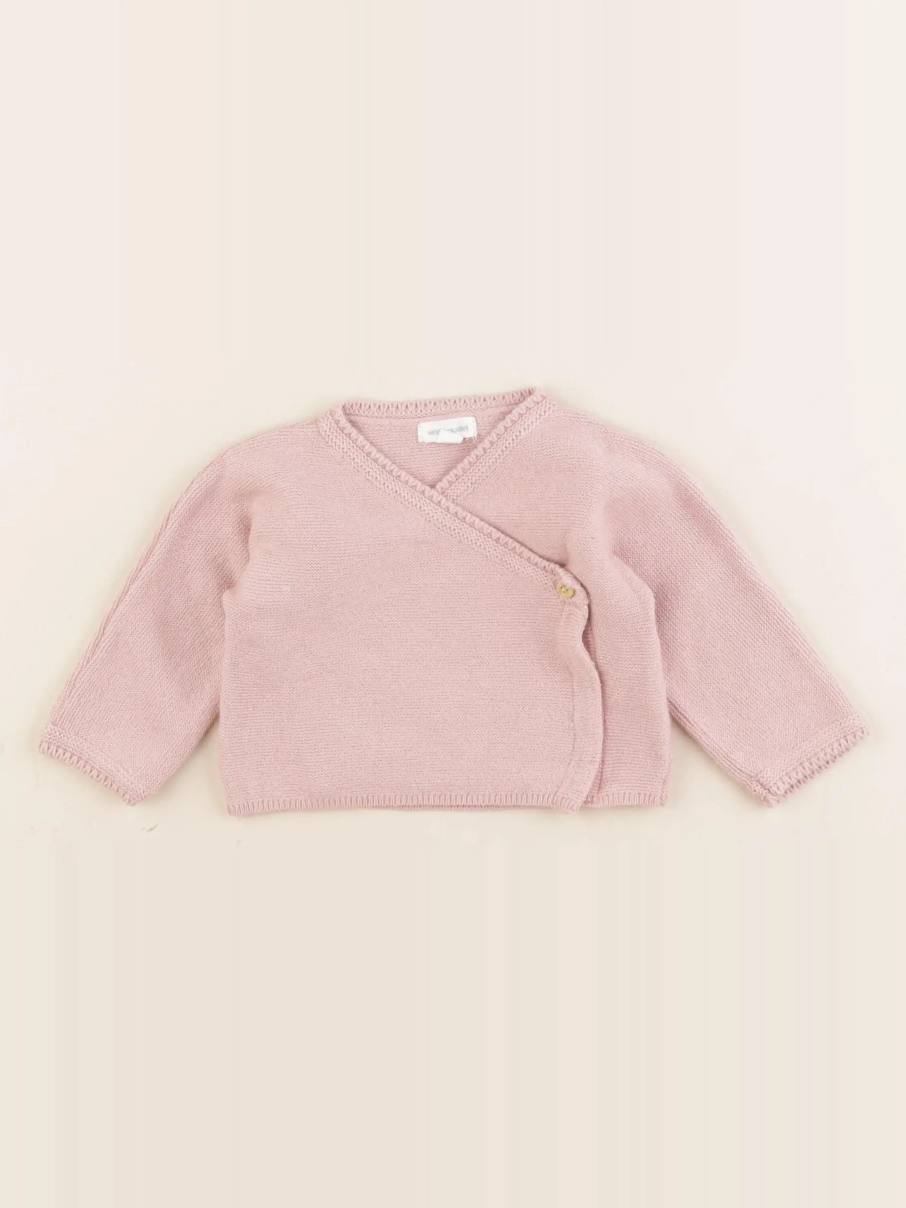 Vertbaudet - gilet rose - 3 mois