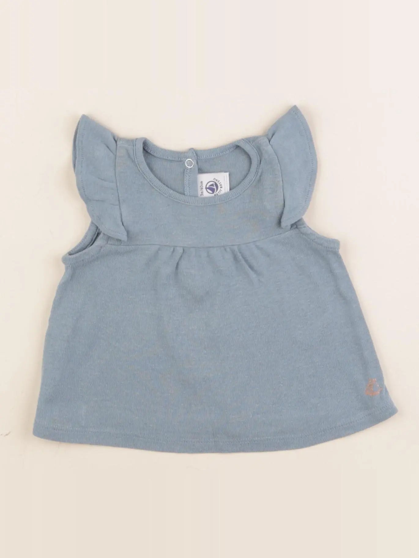 Petit Bateau - tee-shirt bleu - 3 mois
