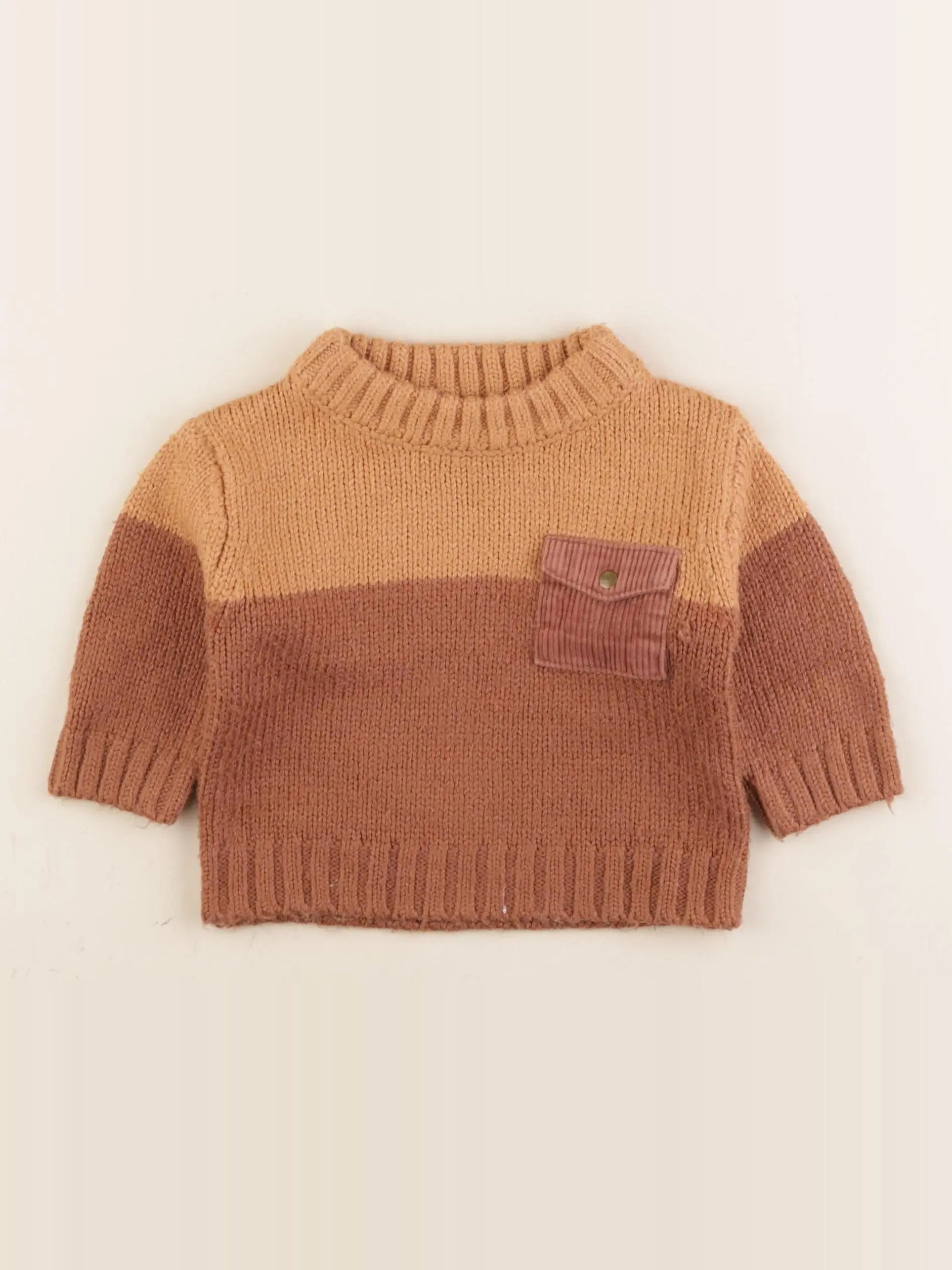 Vertbaudet - pull marron - 6 mois