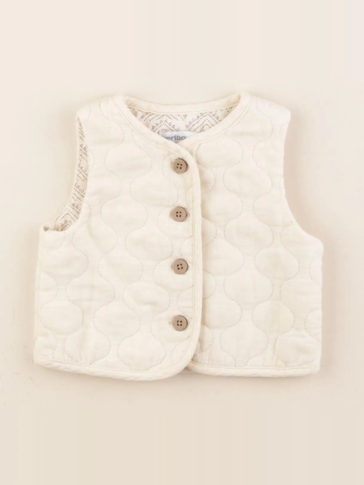 Vertbaudet - gilet beige - 6 mois