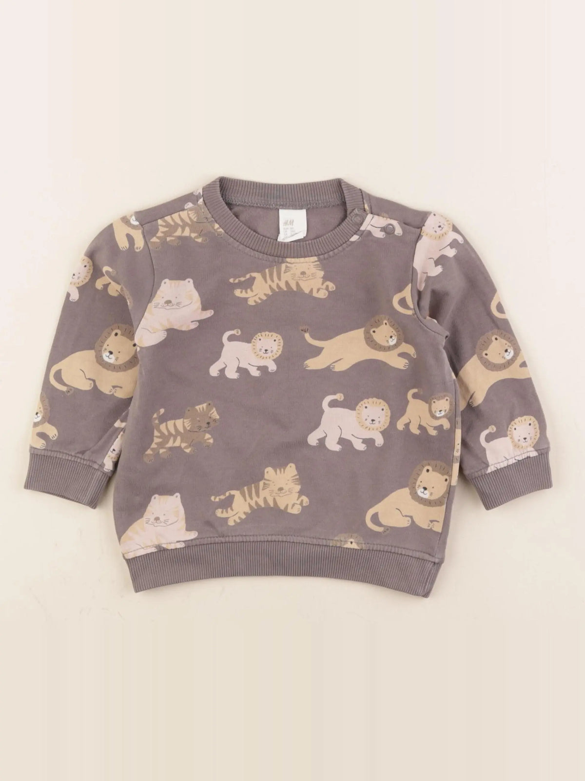 H&M - sweat gris - 9/12 mois