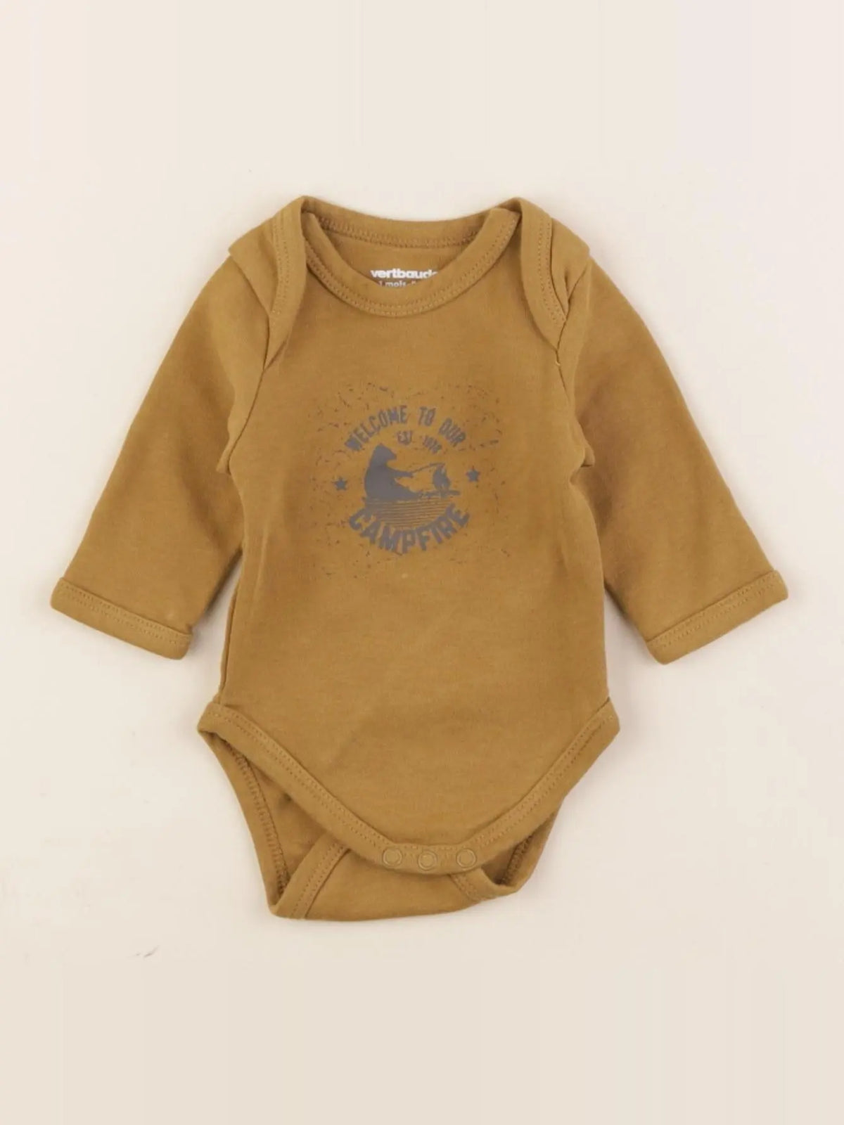 Vertbaudet - body marron - 1 mois