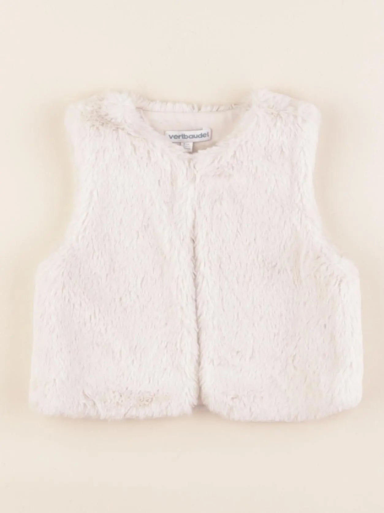 Vertbaudet - gilet beige - 18 mois