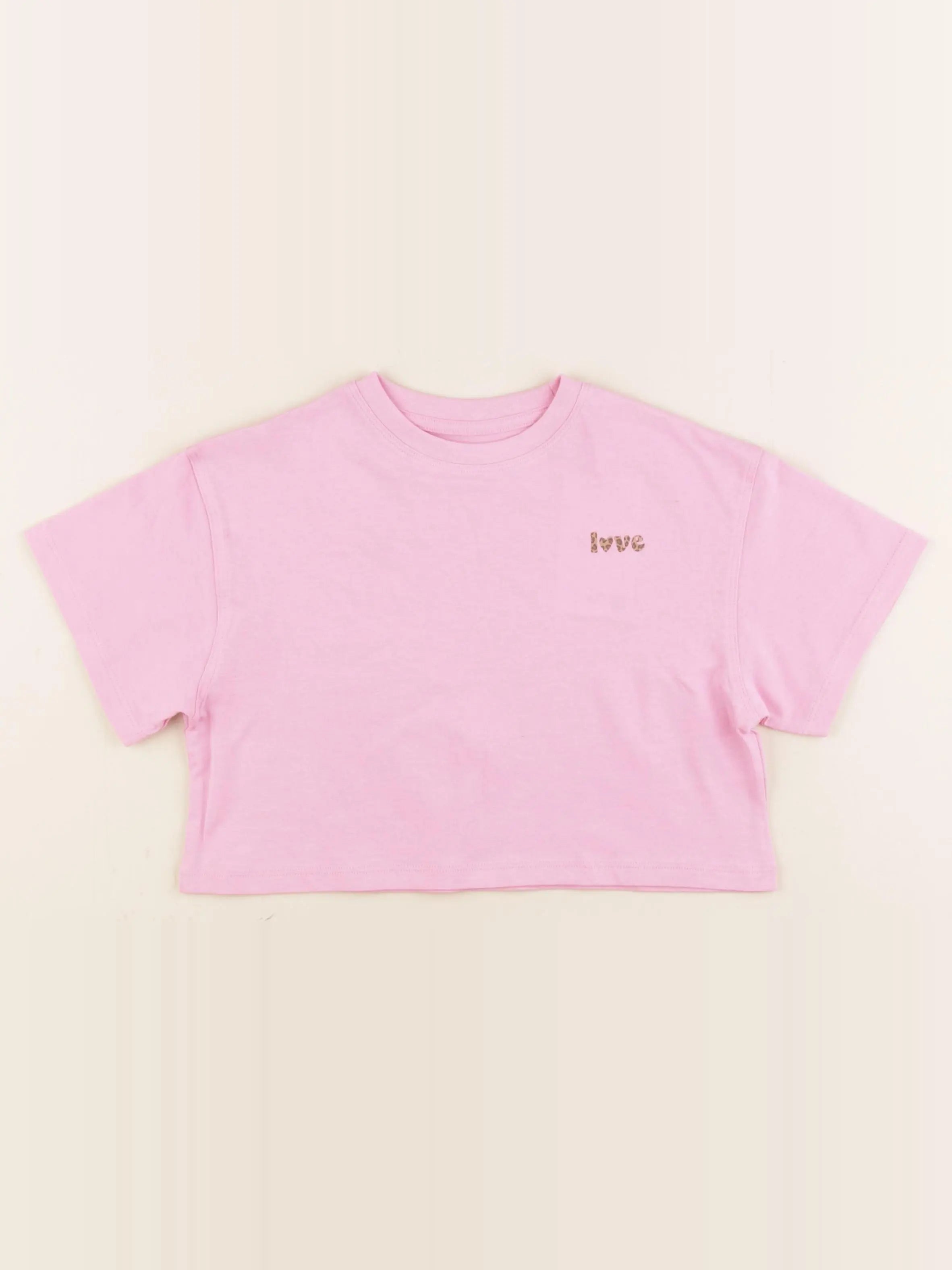 Vertbaudet - tee-shirt rose - 4 ans