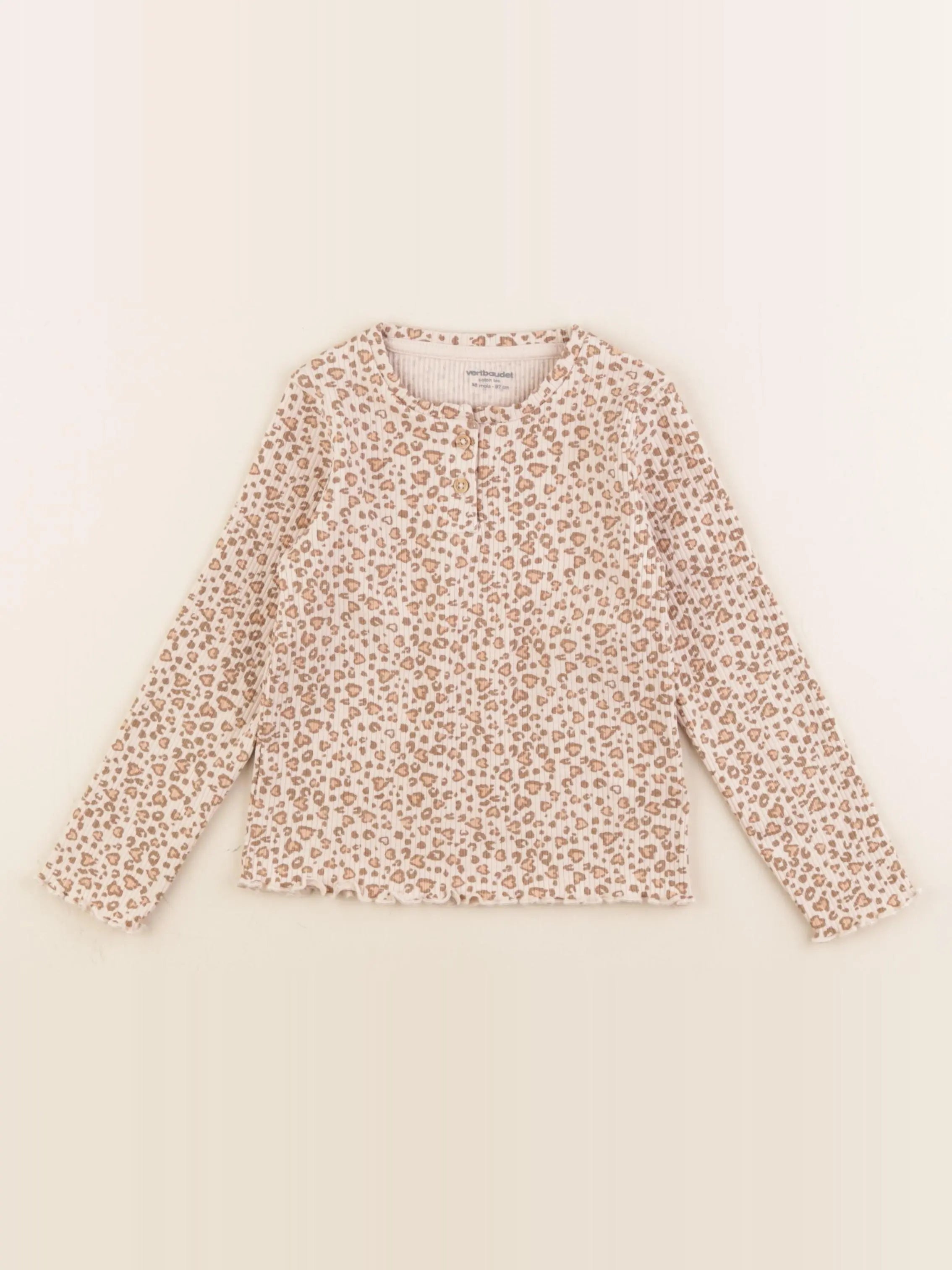 Vertbaudet - tee-shirt beige - 36 mois