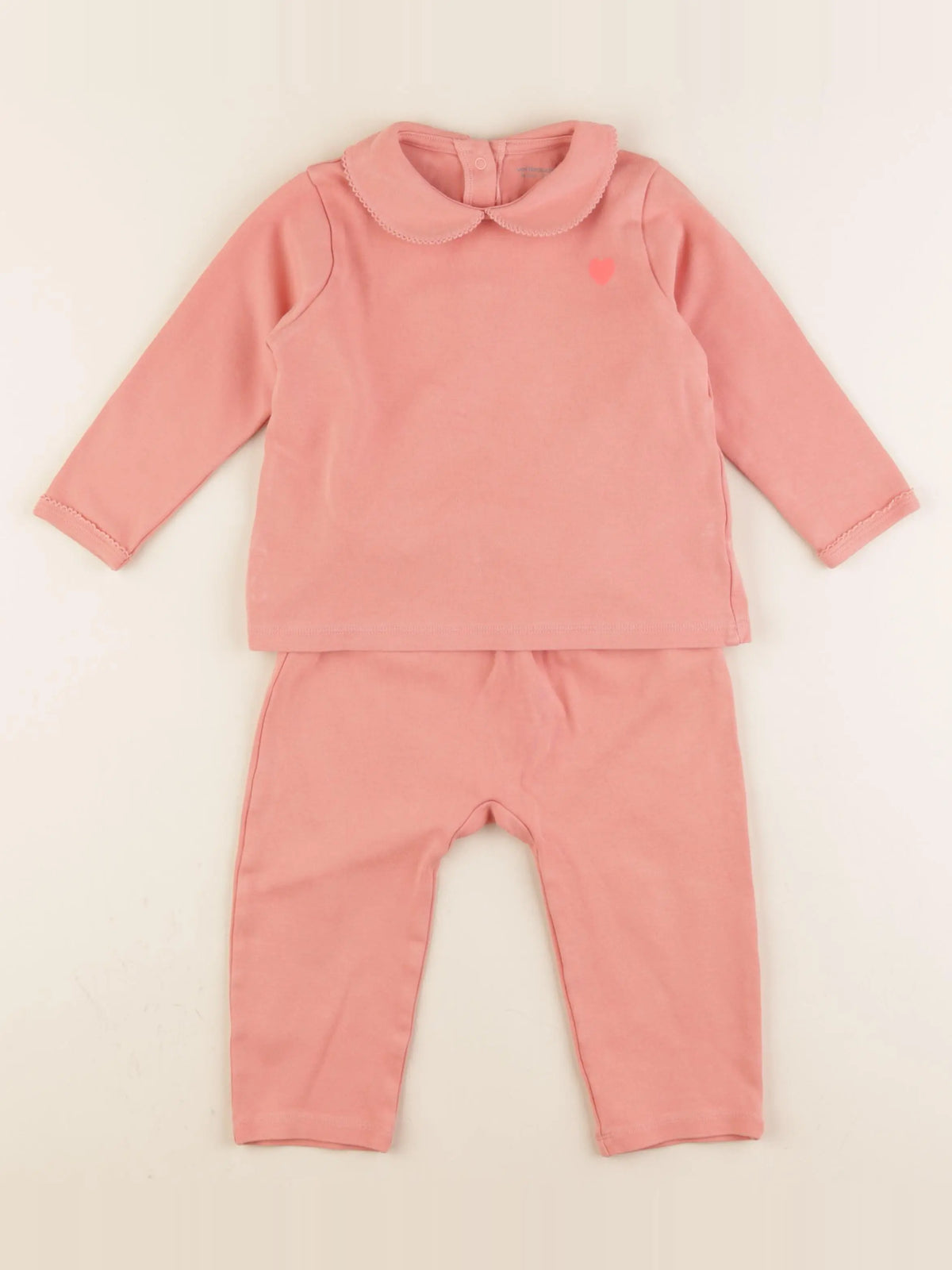 Vertbaudet - pyjama coton rose - 36 mois
