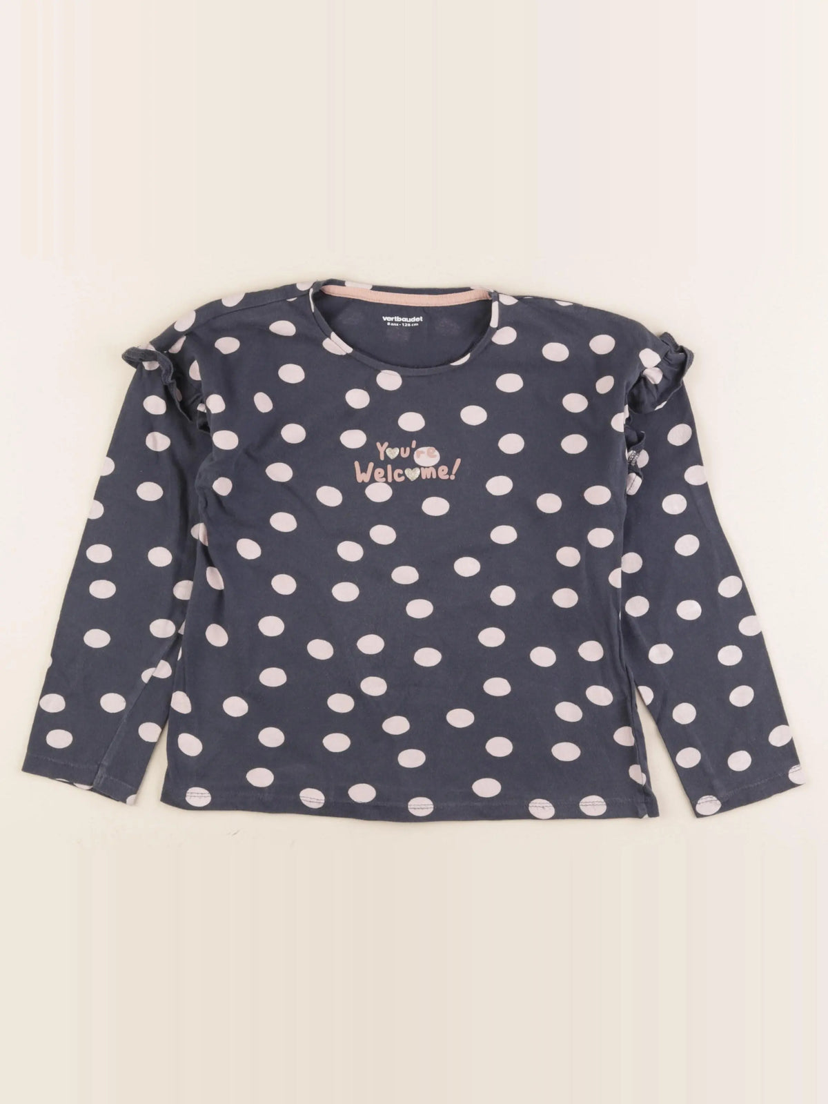 Vertbaudet - tee-shirt bleu - 8 ans