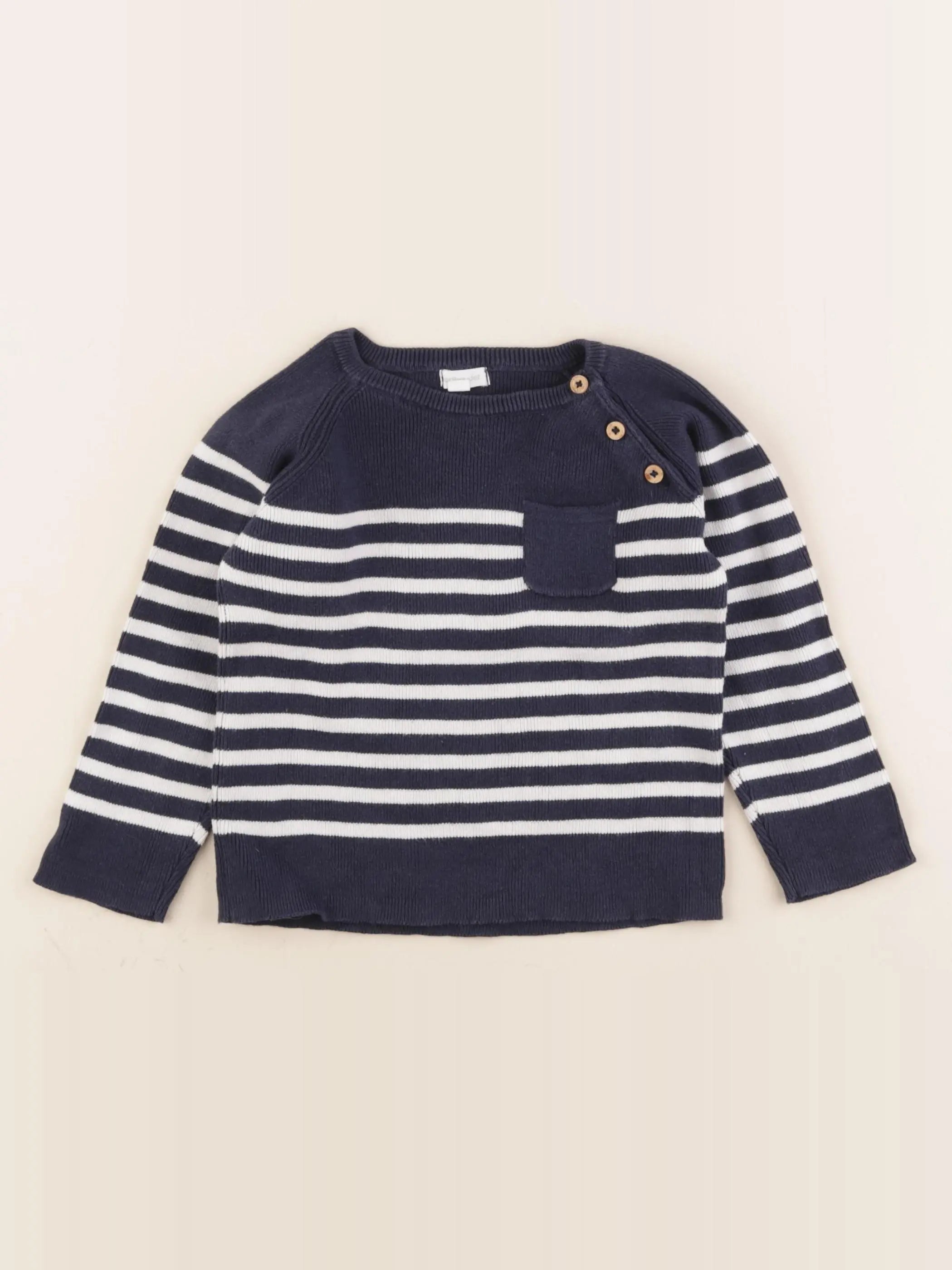 Vertbaudet - pull bleu - 2 ans