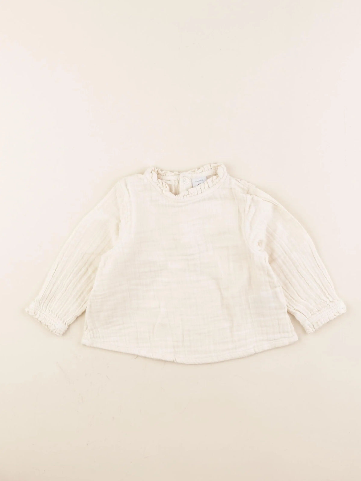 Petit Bateau - blouse beige - 12 mois