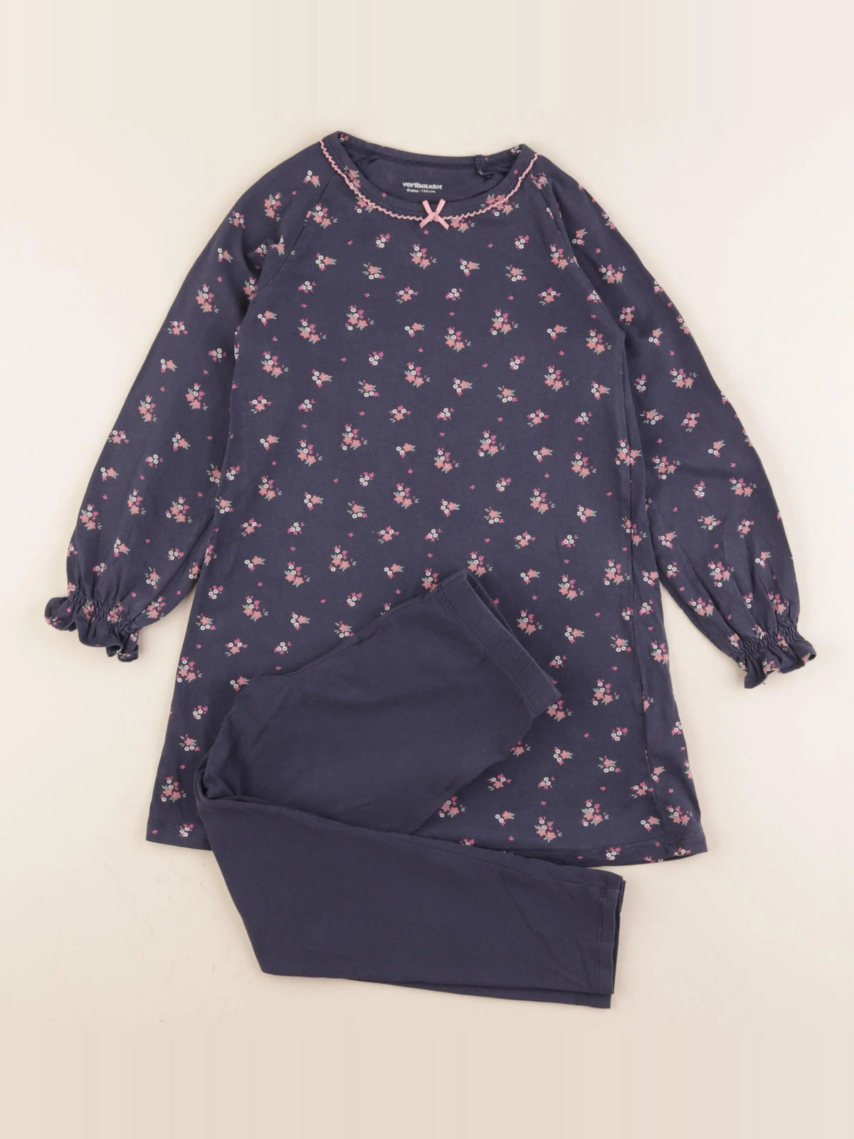 Vertbaudet - pyjama coton bleu - 6 ans