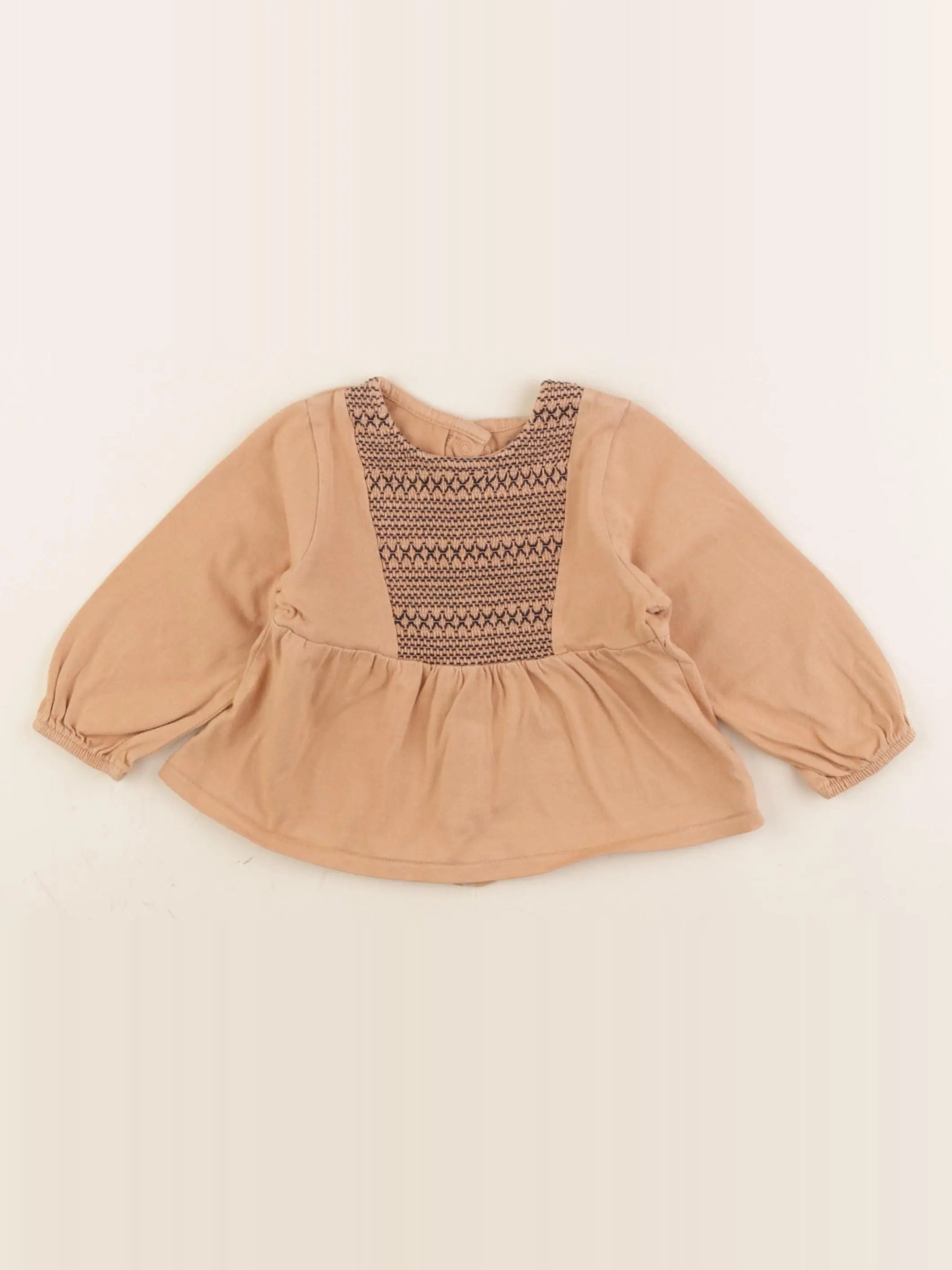 Vertbaudet - tee-shirt marron - 9 mois