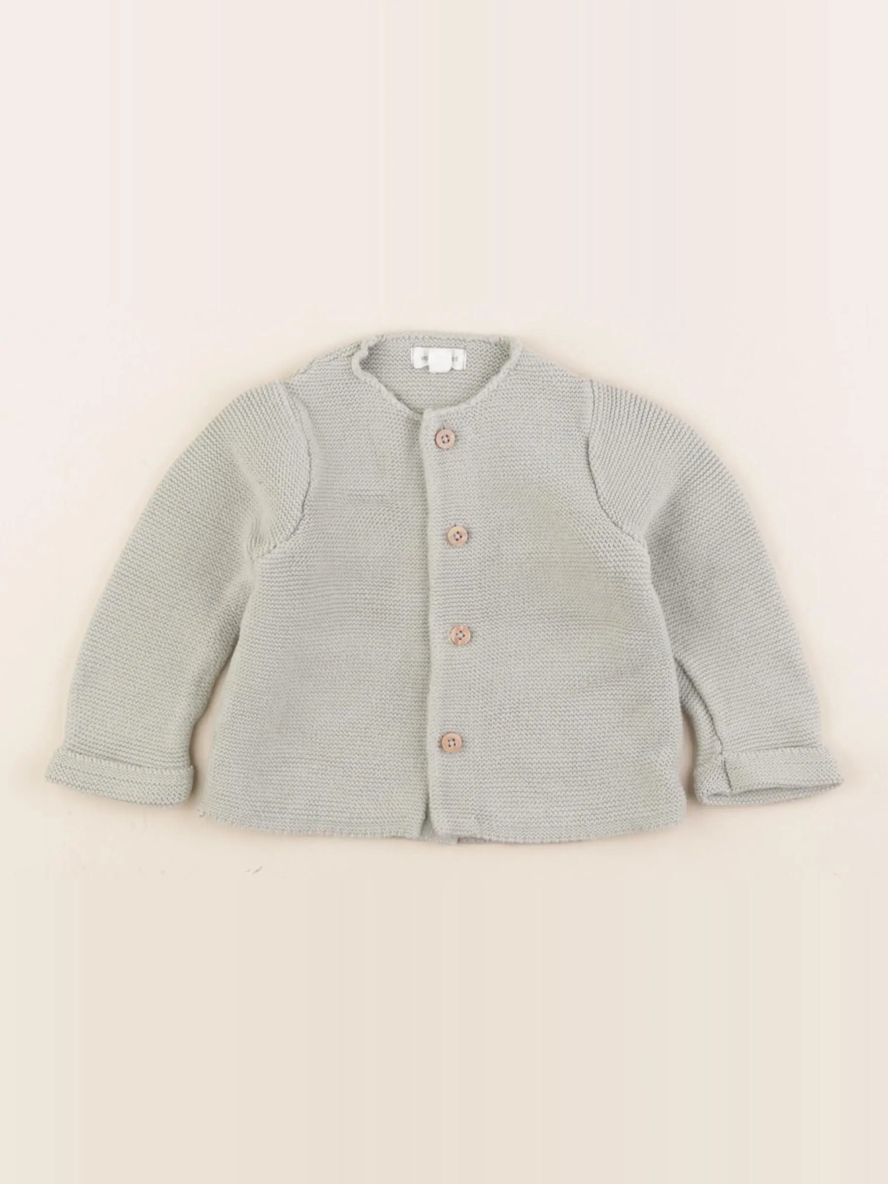 Vertbaudet - gilet vert - 9 mois