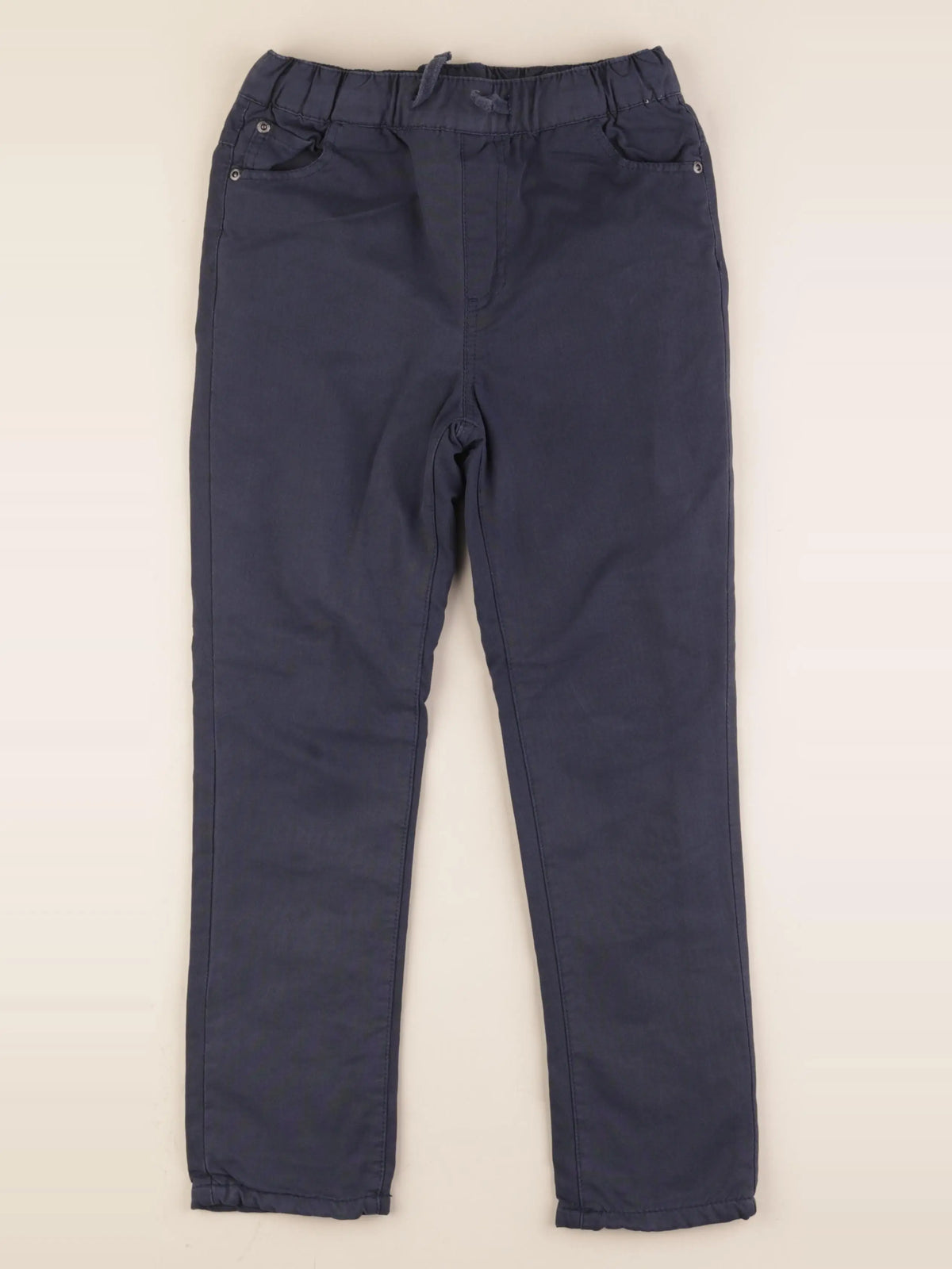 Vertbaudet - pantalon doublé bleu - 9 ans
