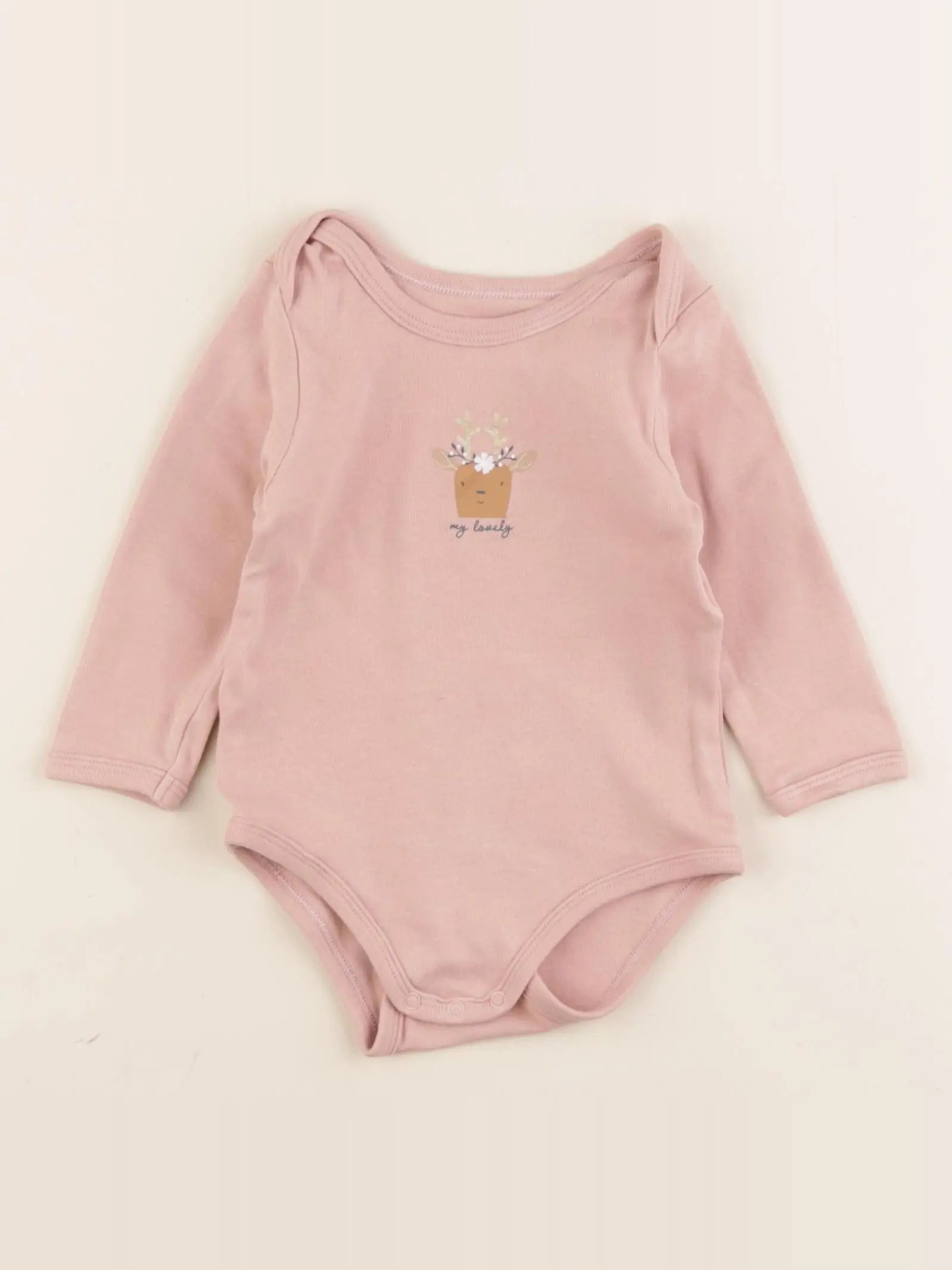 Vertbaudet - body rose - 12 mois