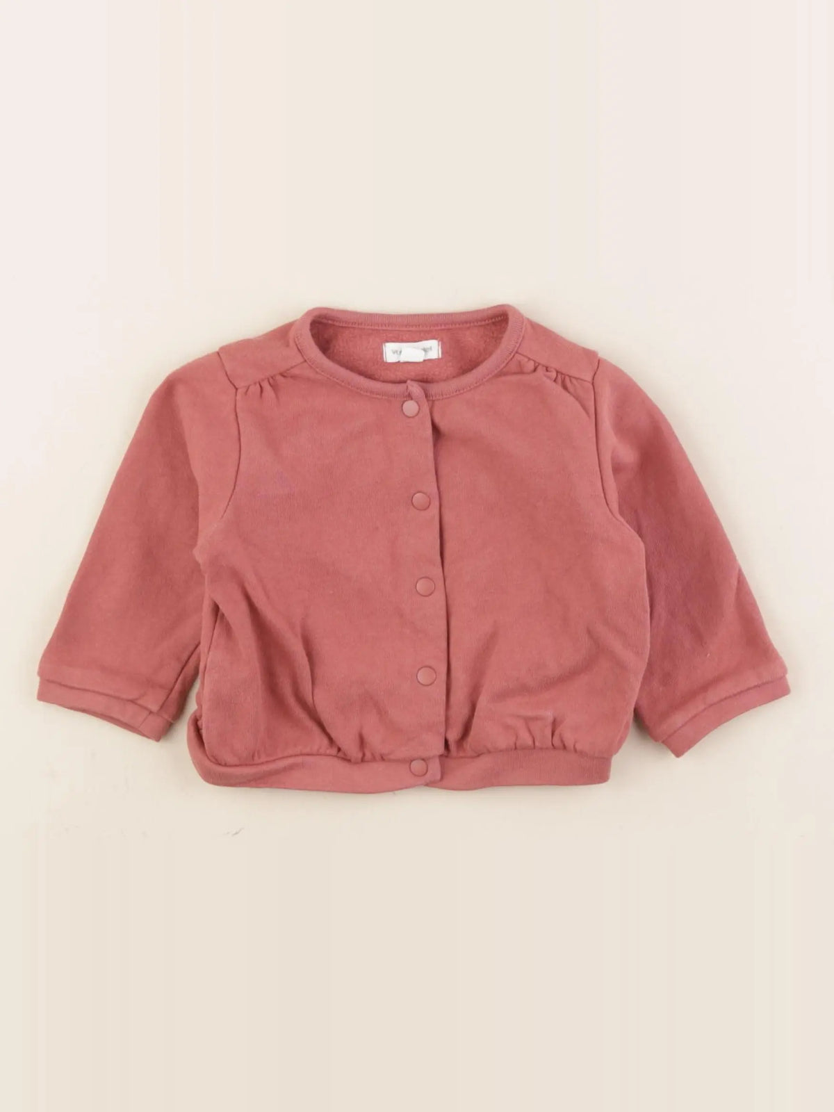 Vertbaudet - sweat rose - 9 mois