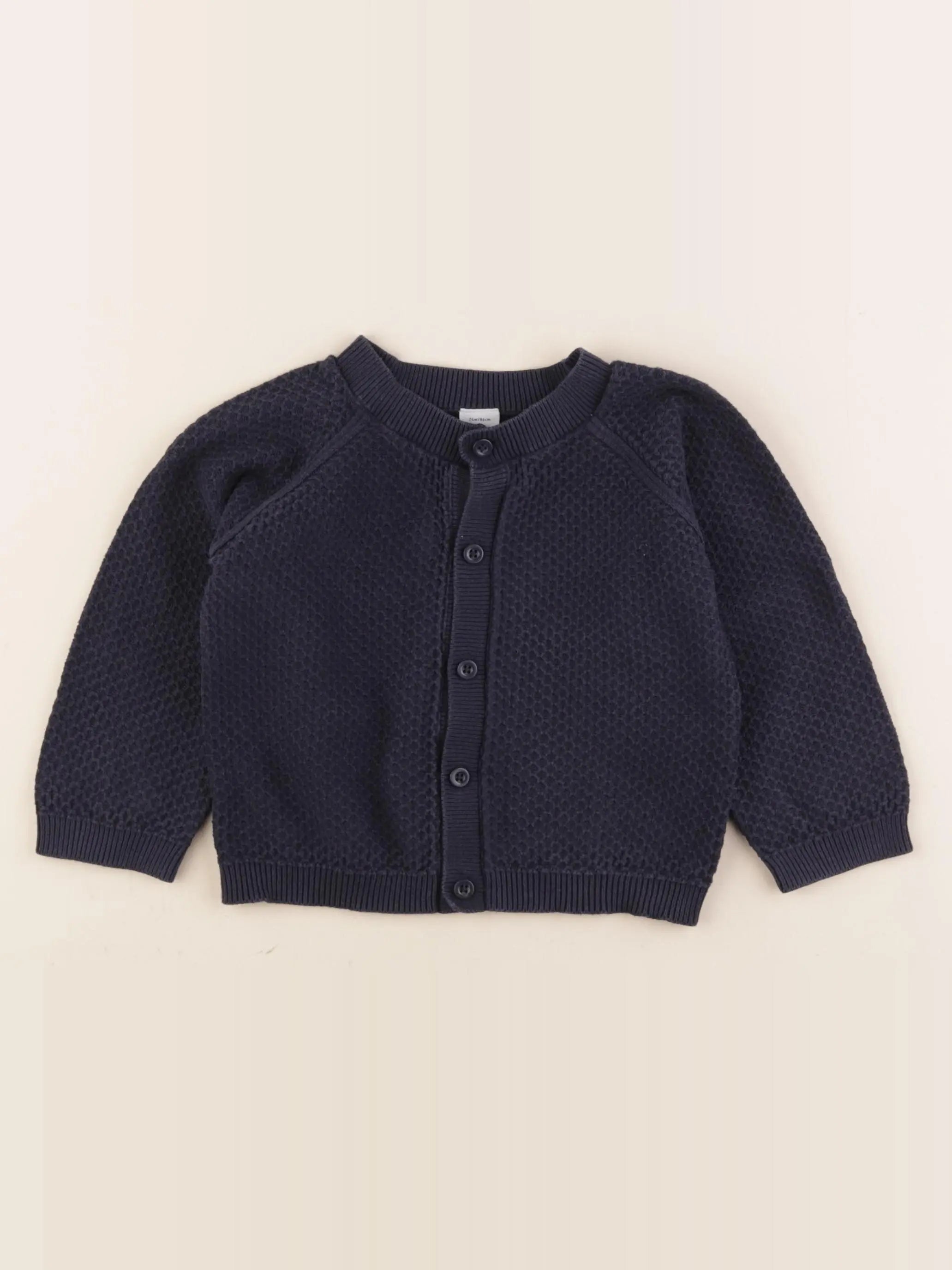 Petit Bateau - gilet bleu - 24 mois