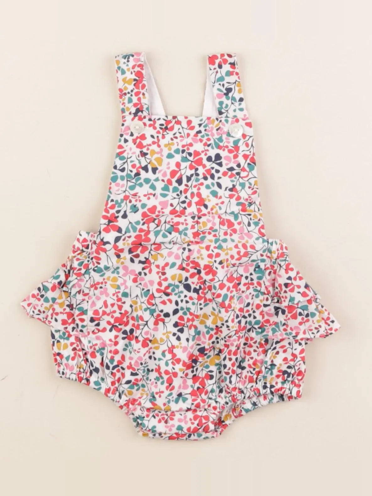 Jacadi - salopette liberty multicolore - 1 mois