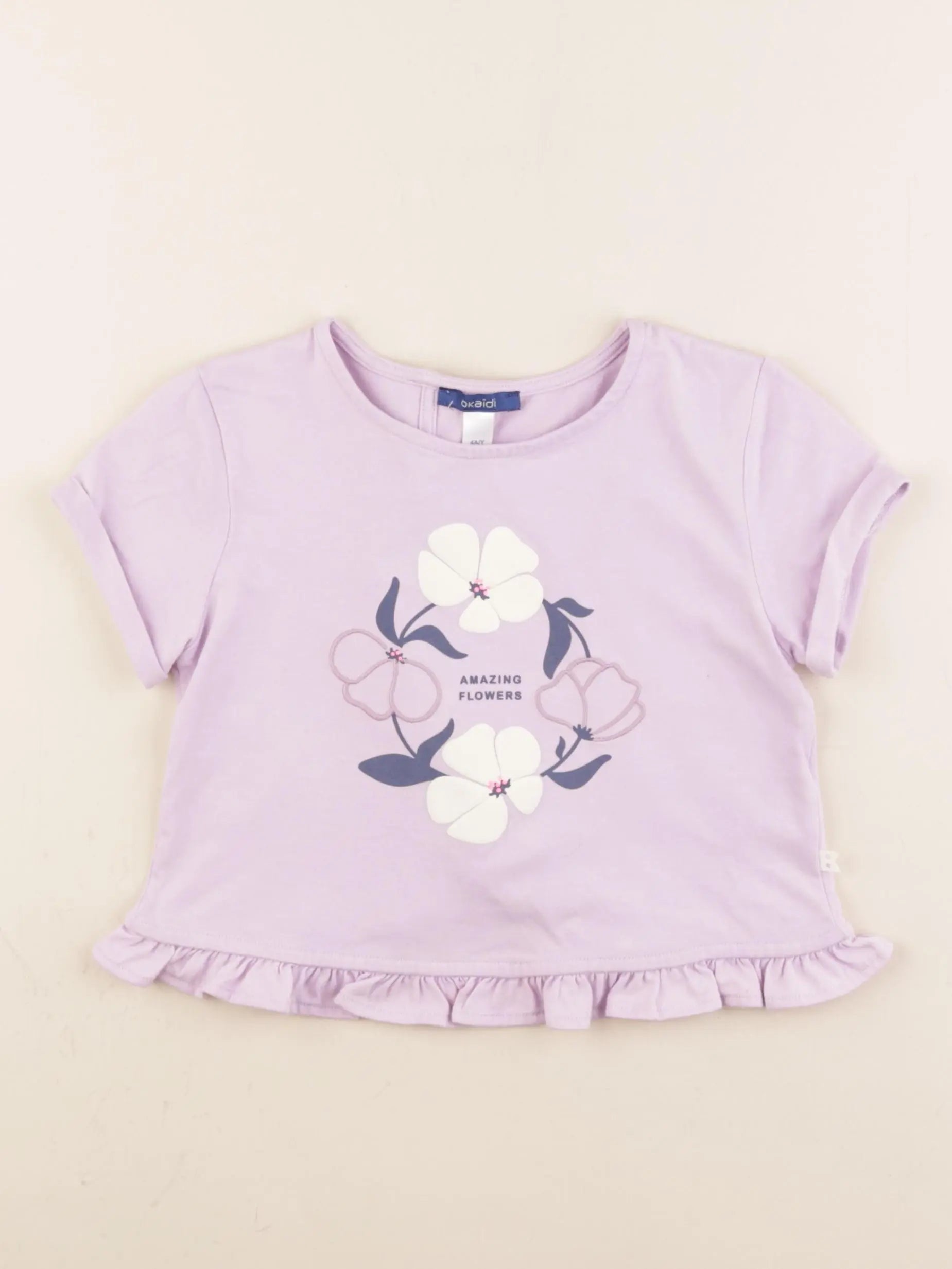 Okaidi - tee-shirt violet - 4 ans