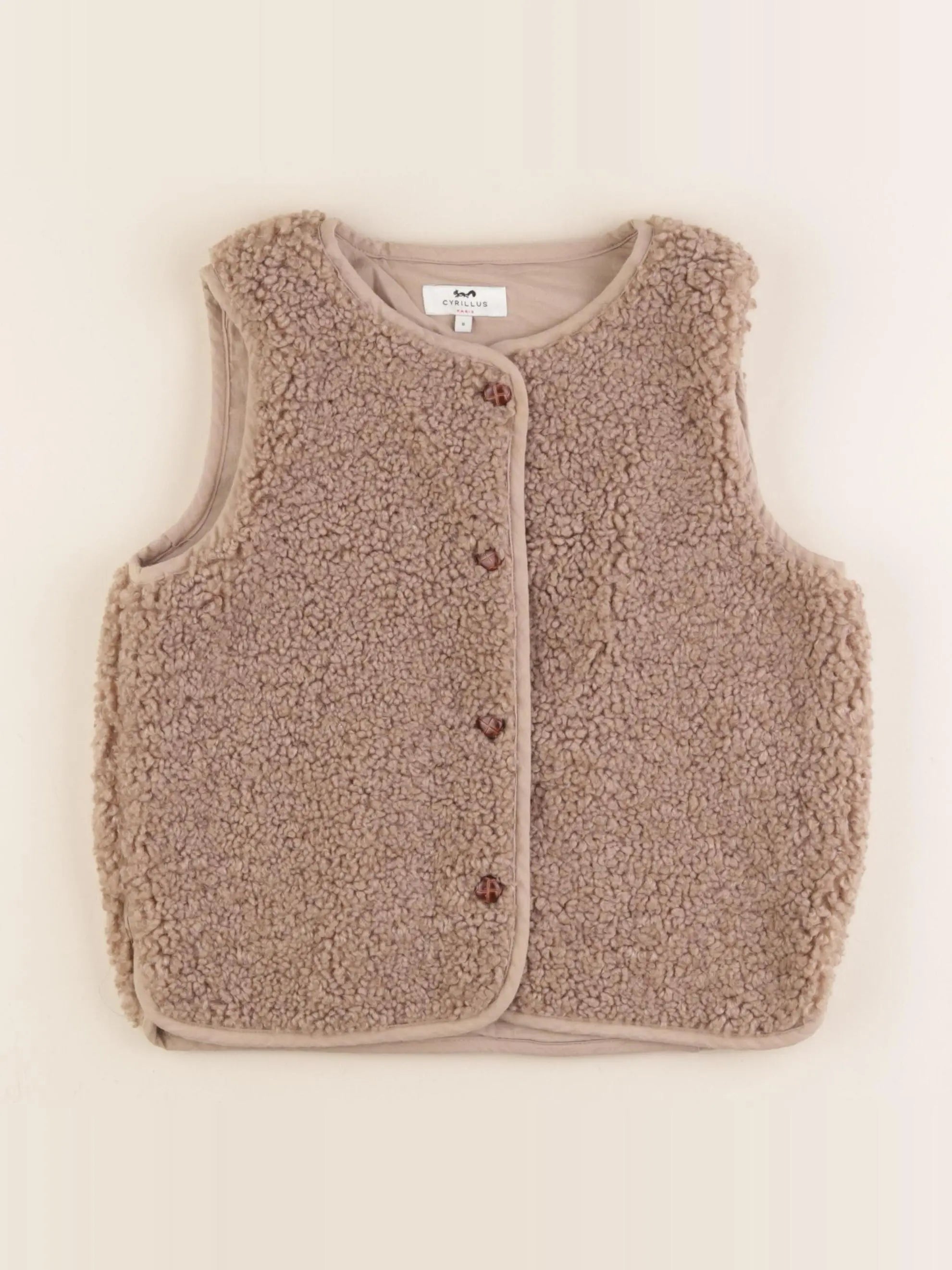 Cyrillus - gilet marron - 8 ans