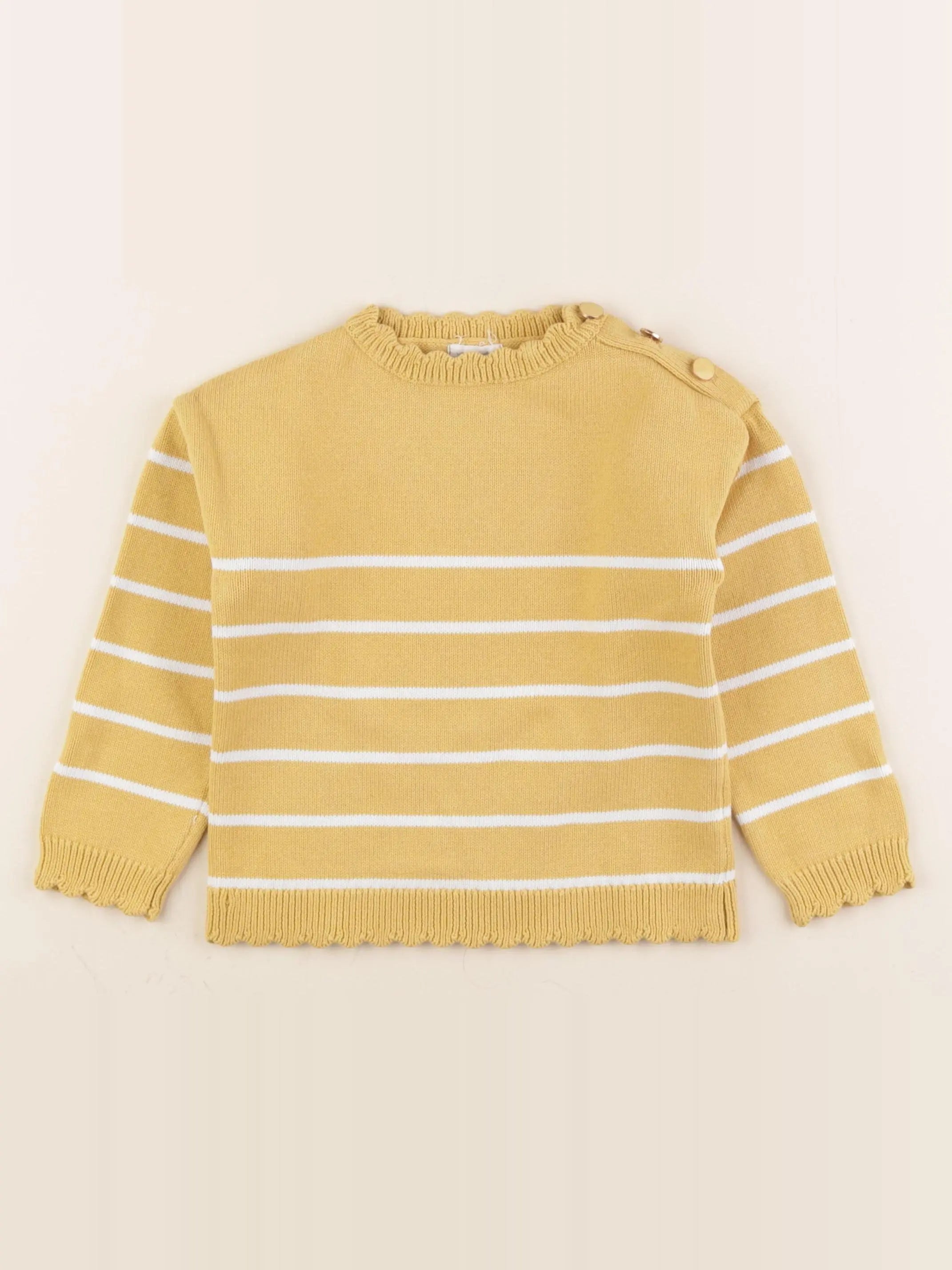 Vertbaudet - pull jaune - 5 ans
