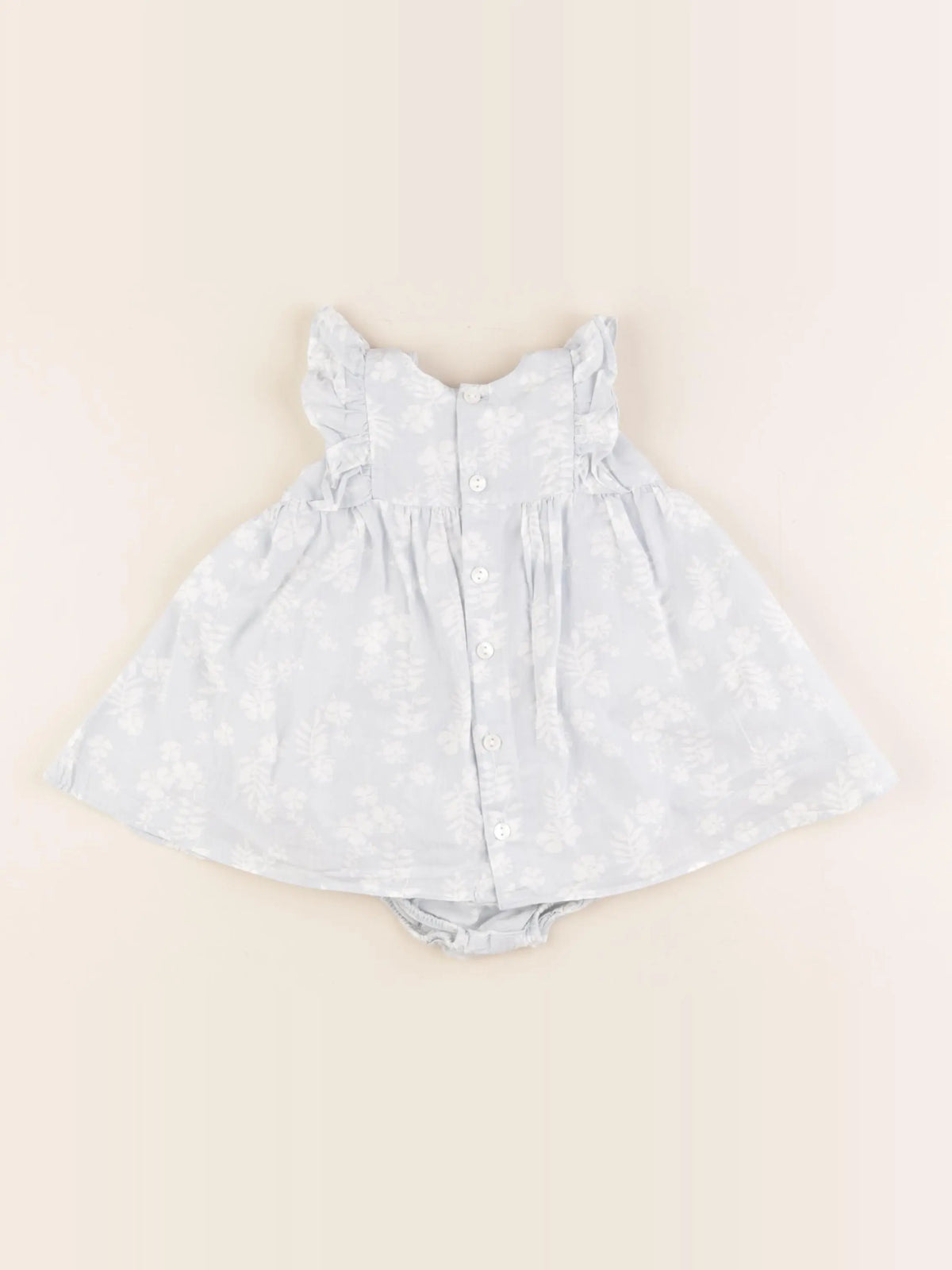 Petit Bateau - robe bleu - 6 mois