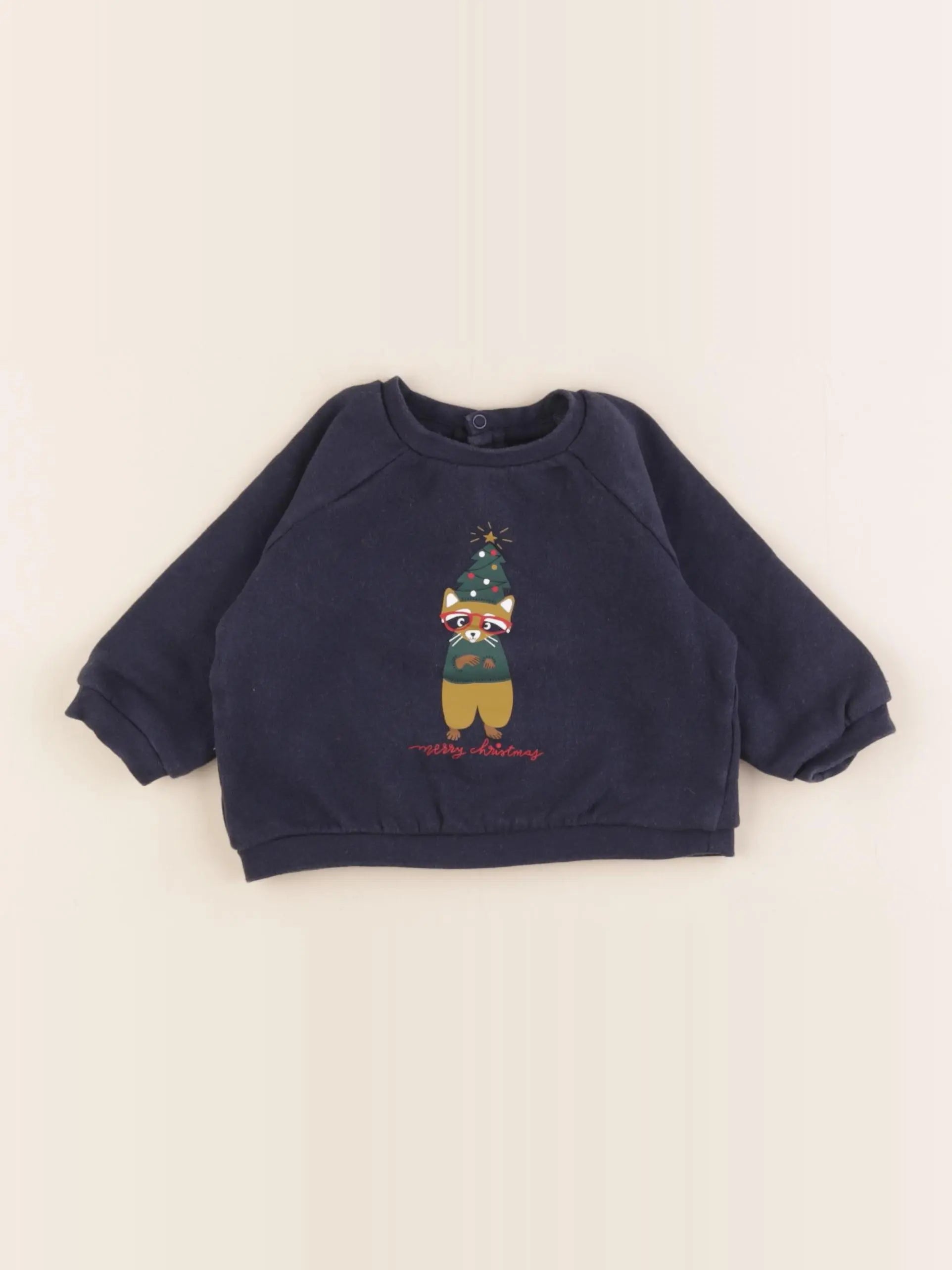 Vertbaudet - sweat bleu - 9 mois