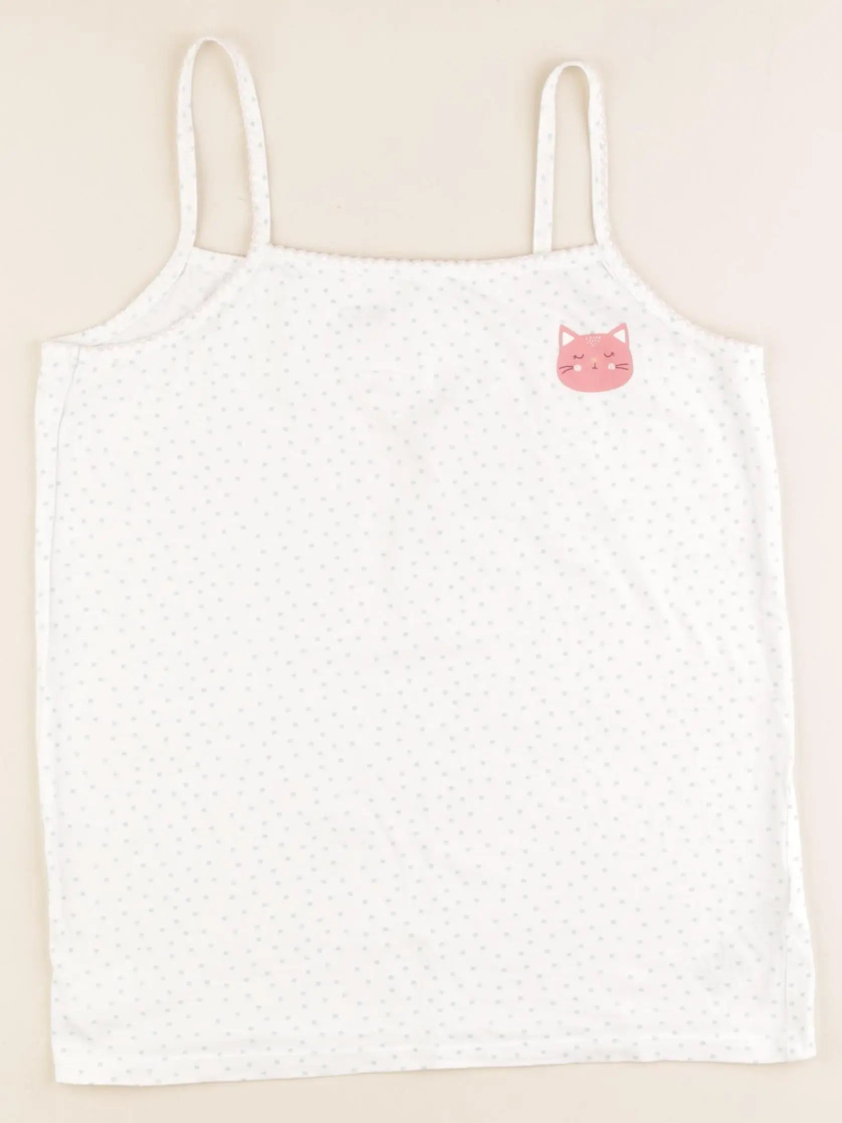 Vertbaudet - maillot de corps blanc, vert - 12 ans