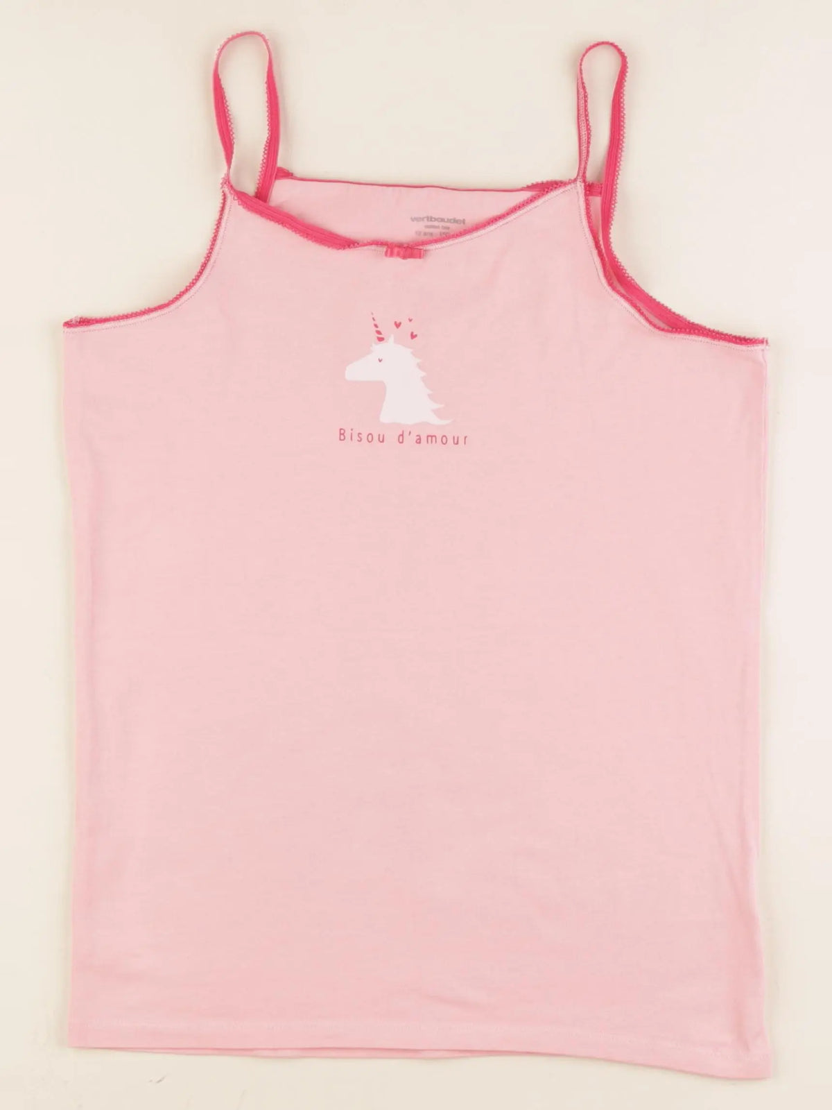 Vertbaudet - maillot de corps rose - 12 ans
