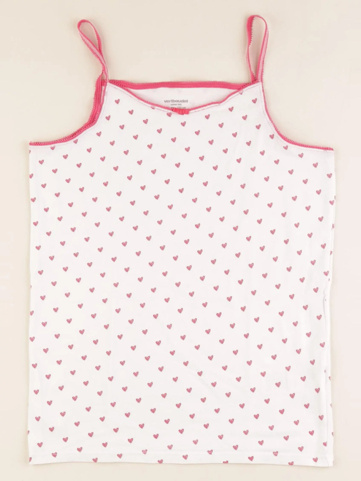 Vertbaudet - maillot de corps blanc, rose - 12 ans