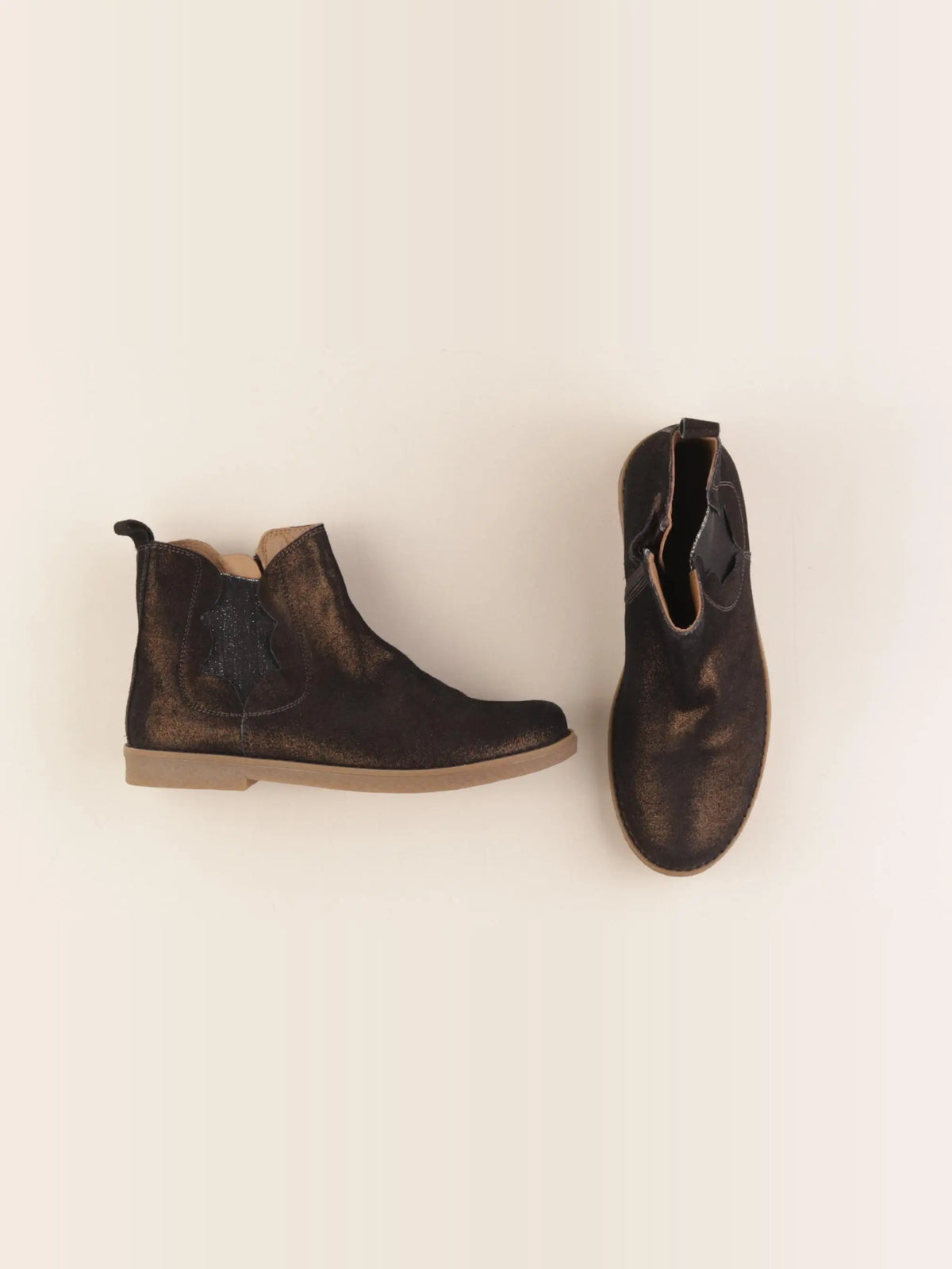 Vertbaudet - boots noir, or - pointure 35