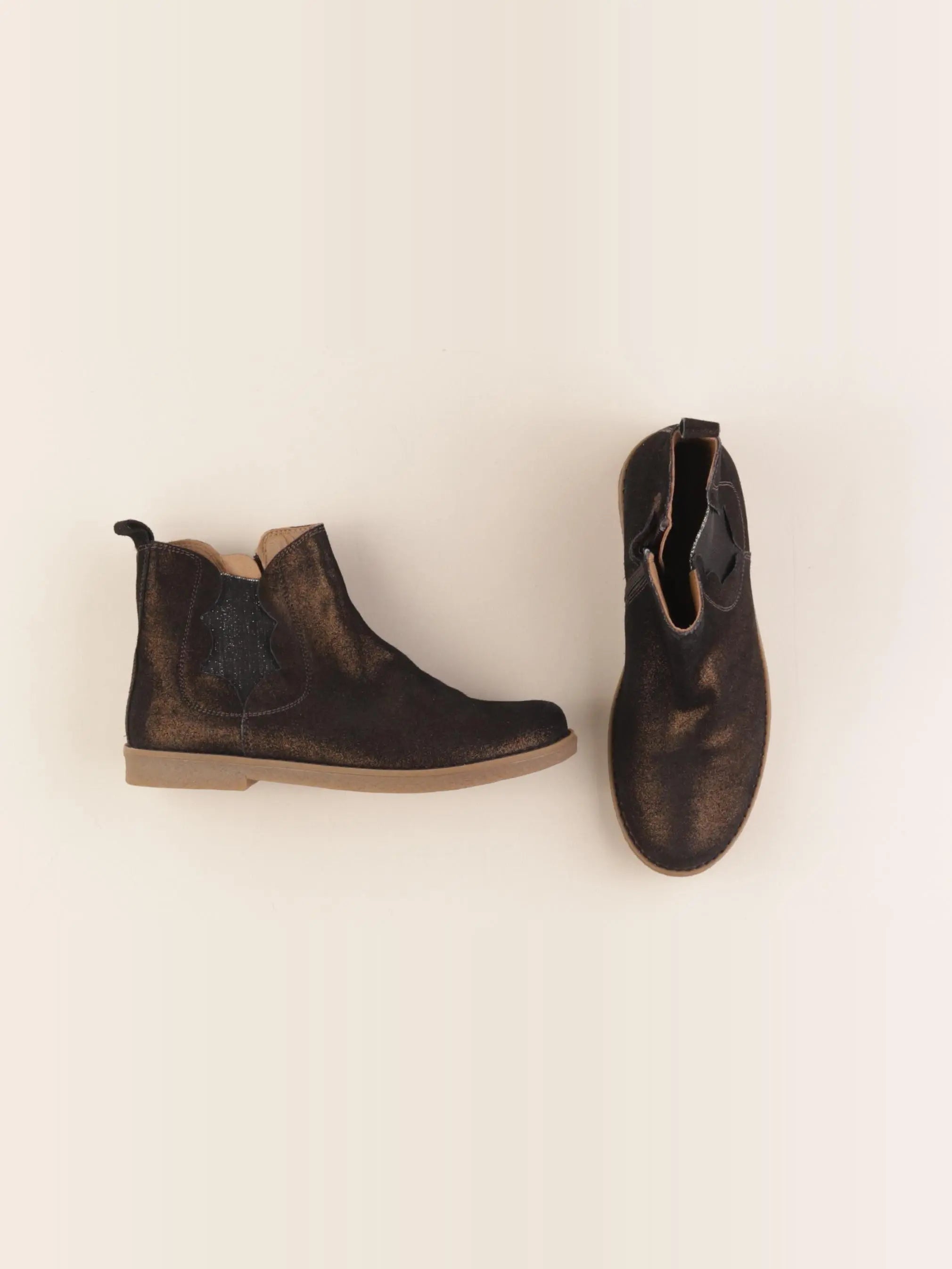 Vertbaudet - boots noir, or - pointure 35