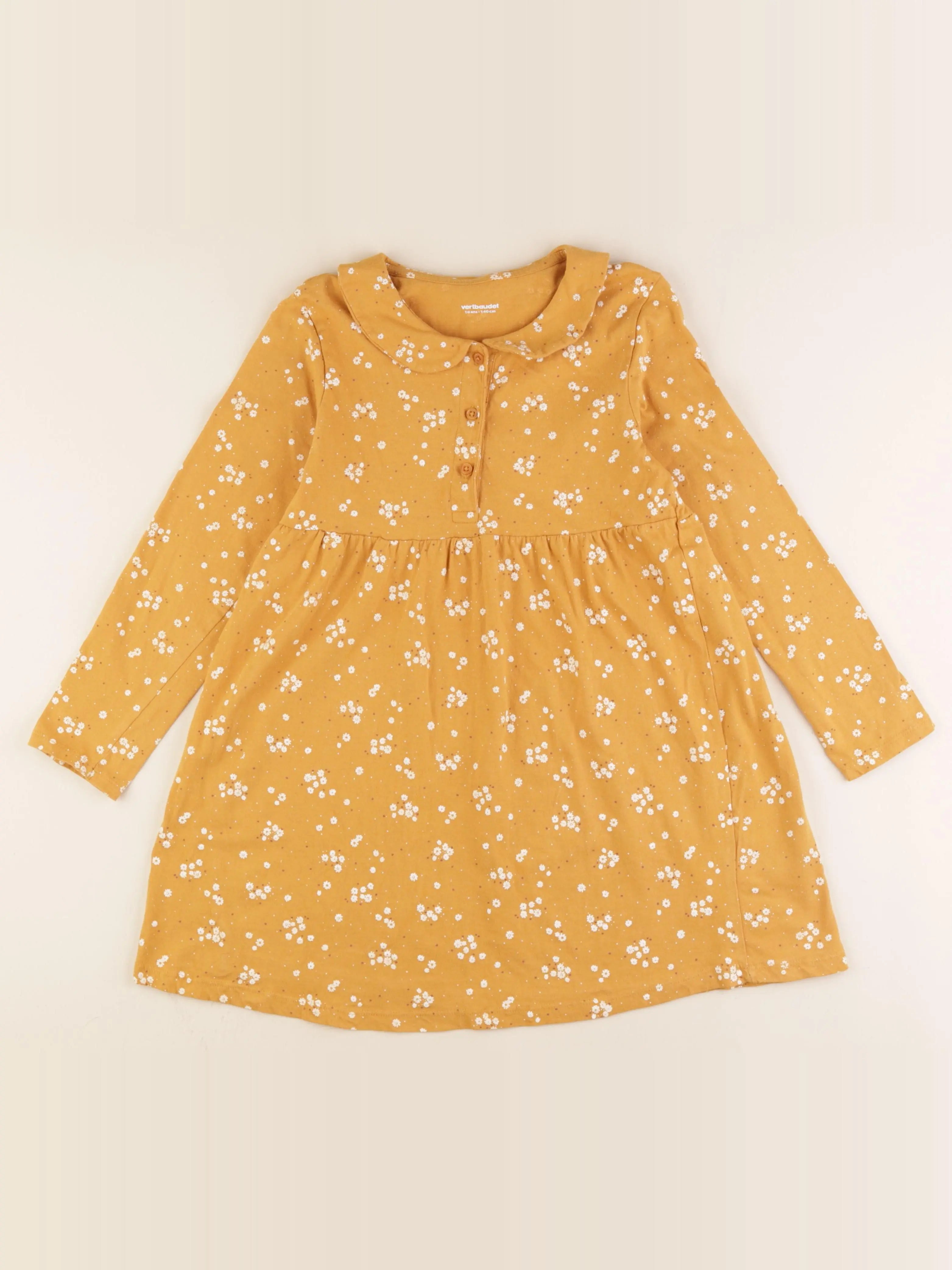 Vertbaudet - robe jaune - 10 ans