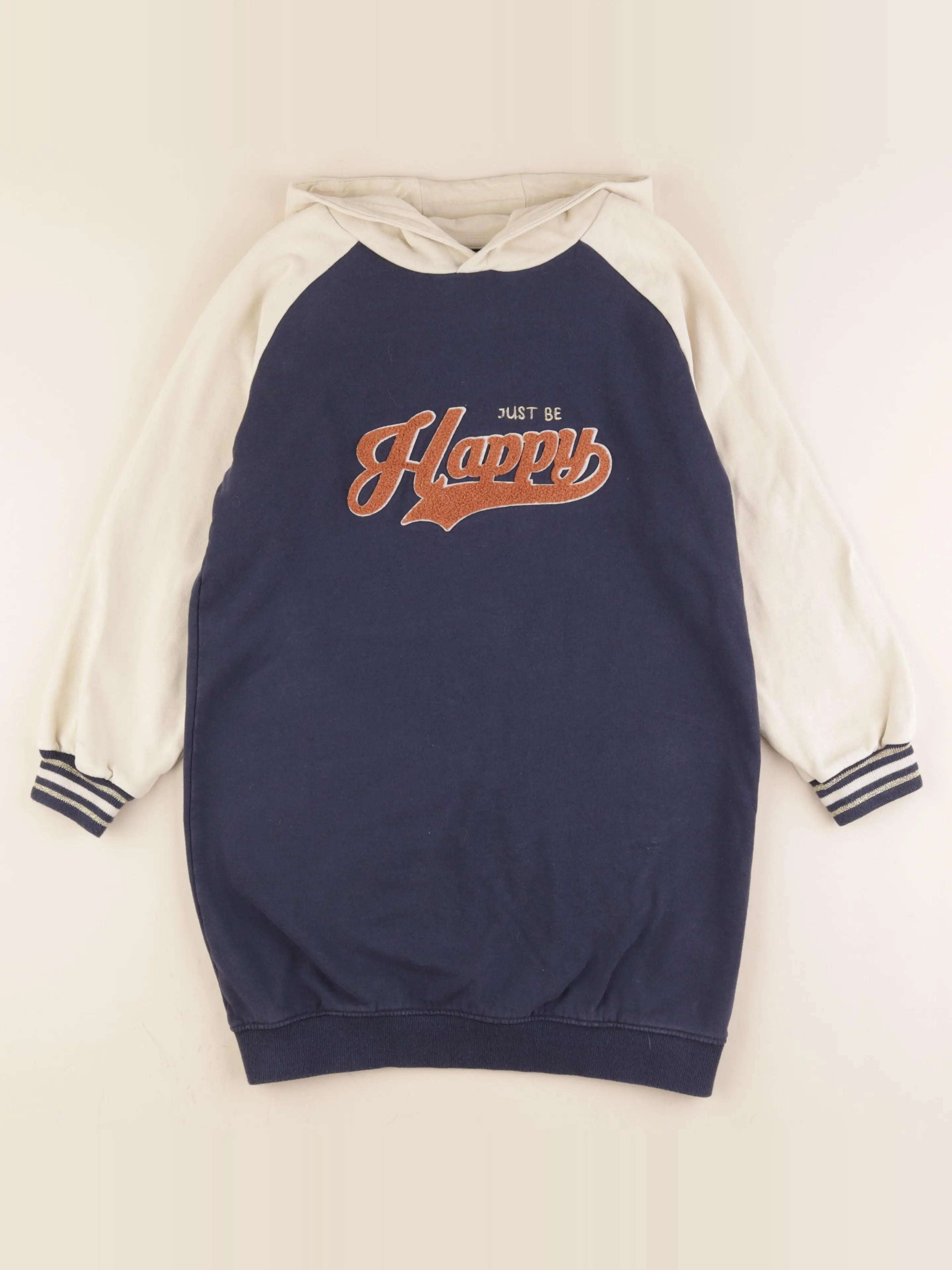 Vertbaudet - robe bleu, blanc - 10 ans