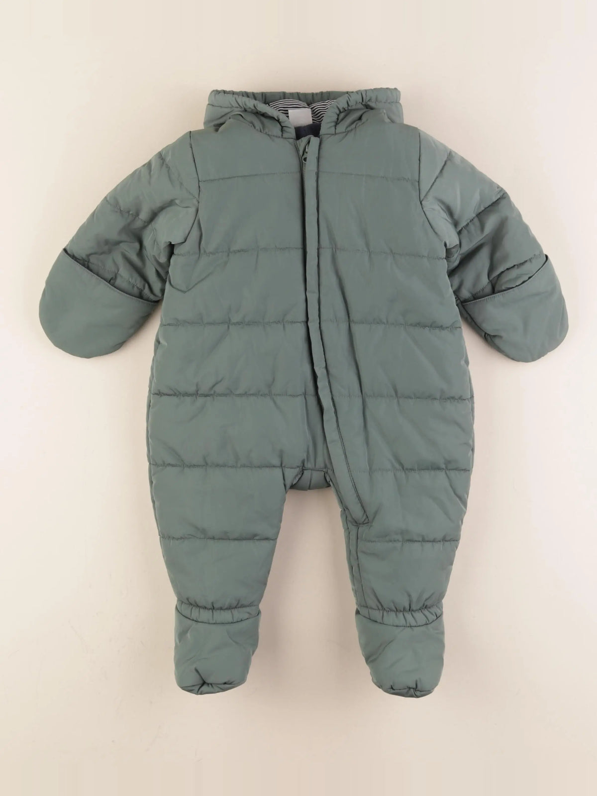 Petit Bateau - combi-pilote vert - 6 mois