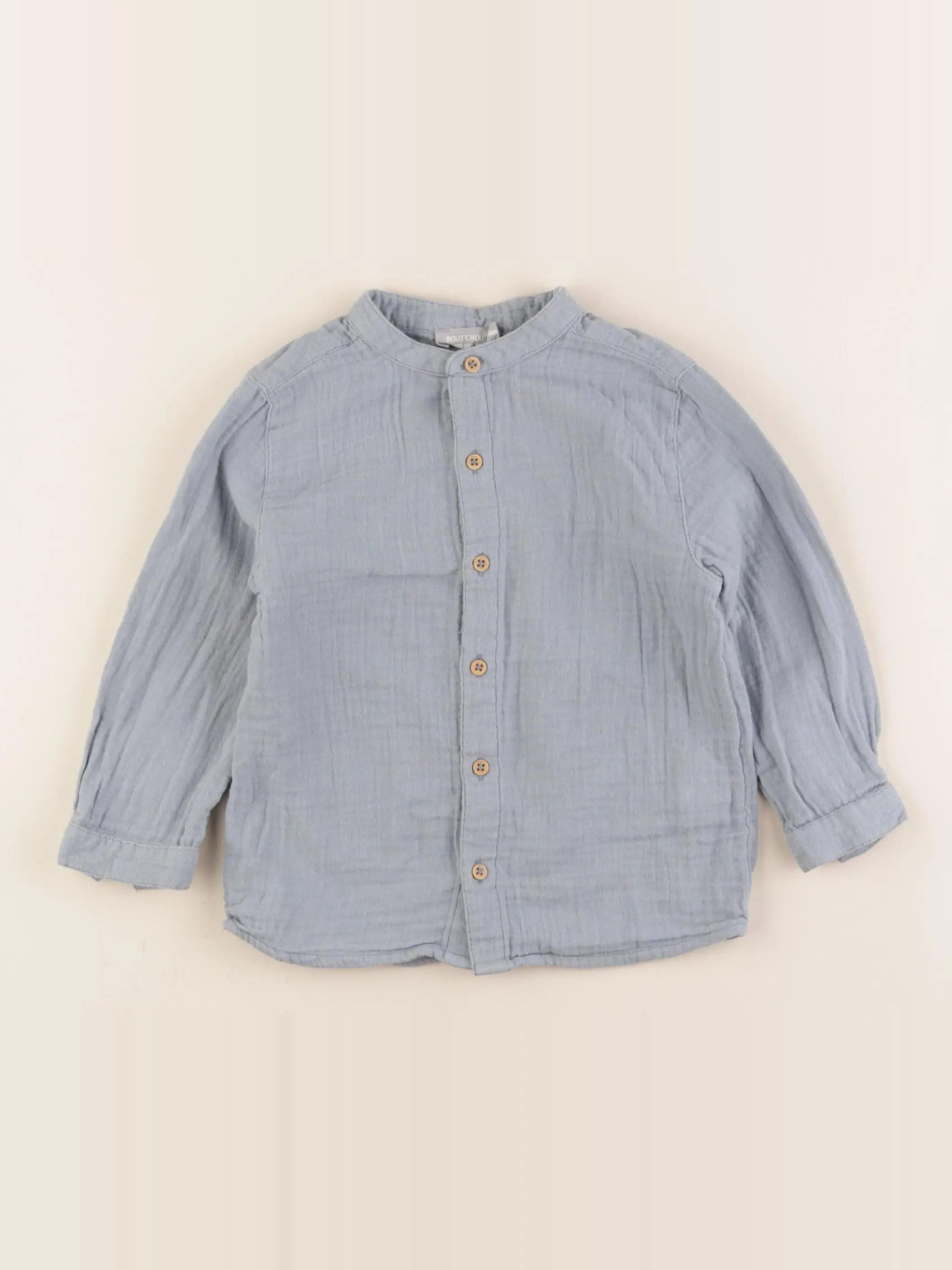 Boutchou - chemise bleu - 24 mois