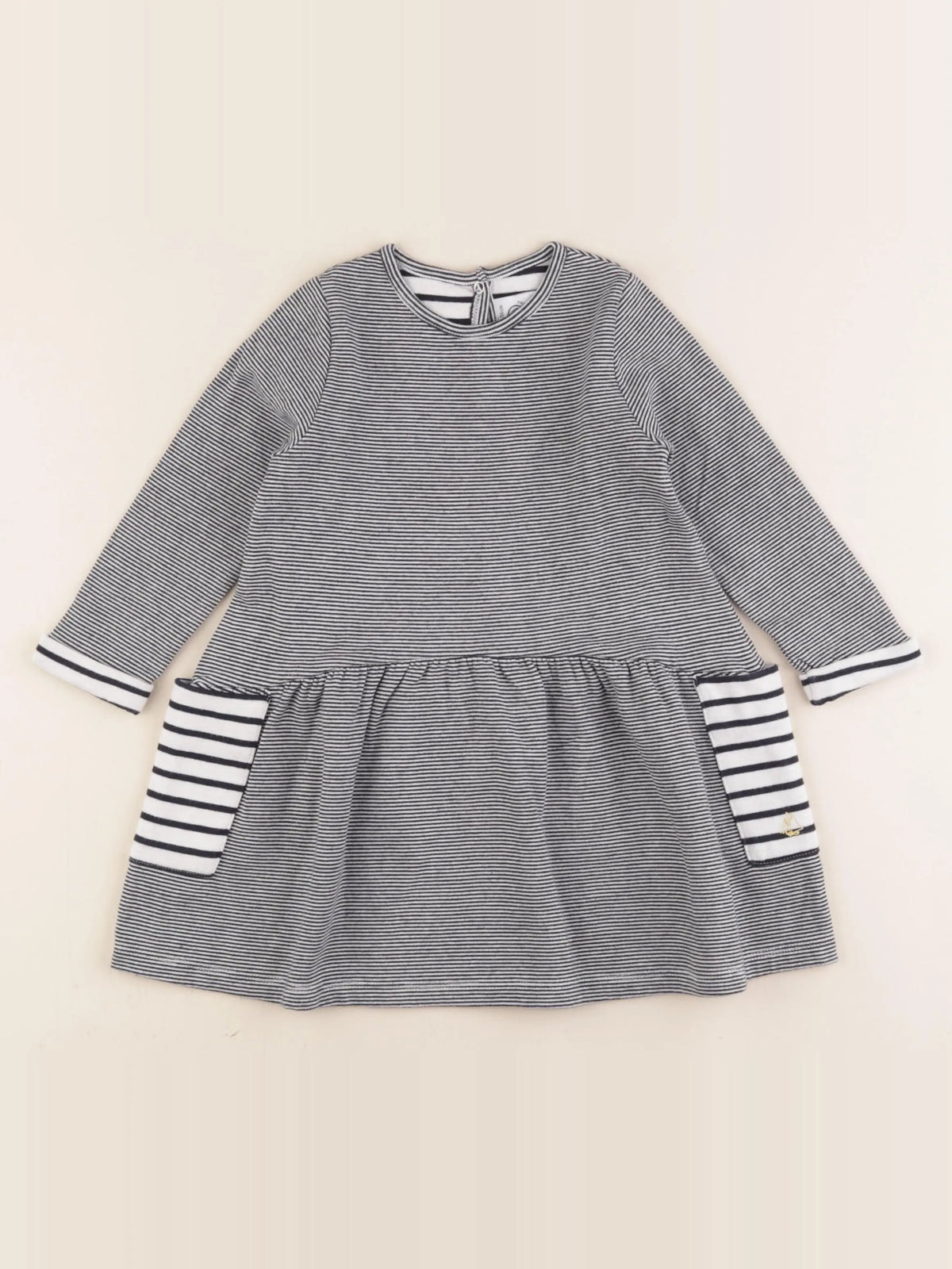 Petit Bateau - robe bleu - 24 mois